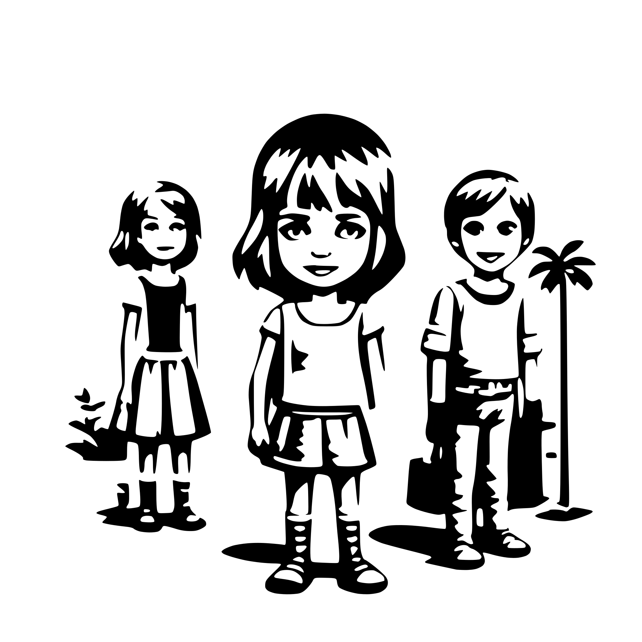 AI-generated SVG of a Children all over the world
