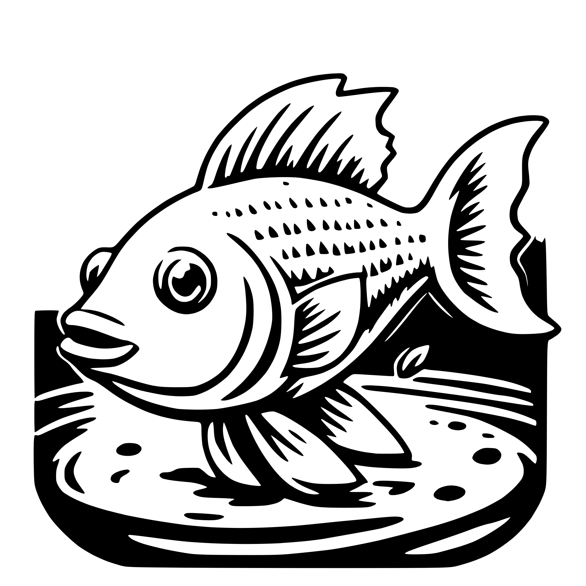 AI-generated SVG of a goldfish