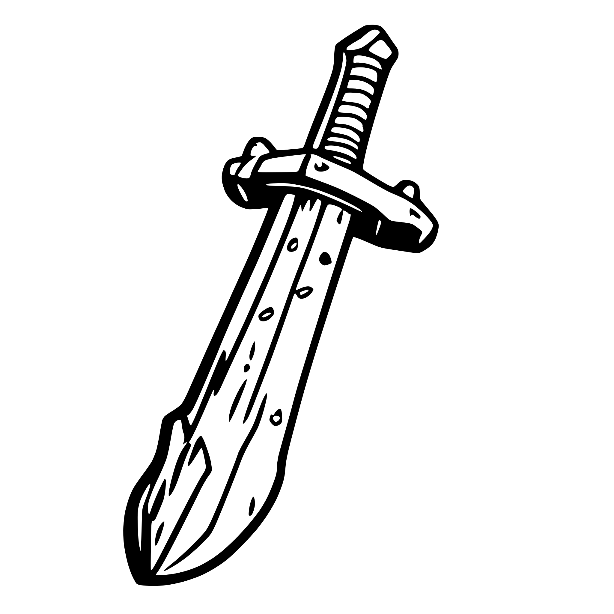 Rusty Sword Vector SVG Bundle for 'the outline of a black and white old rusty sword' | AI ...