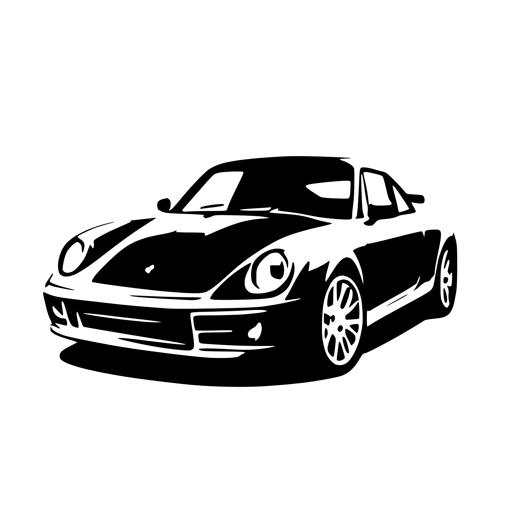 AI-generated SVG of a Porsche
