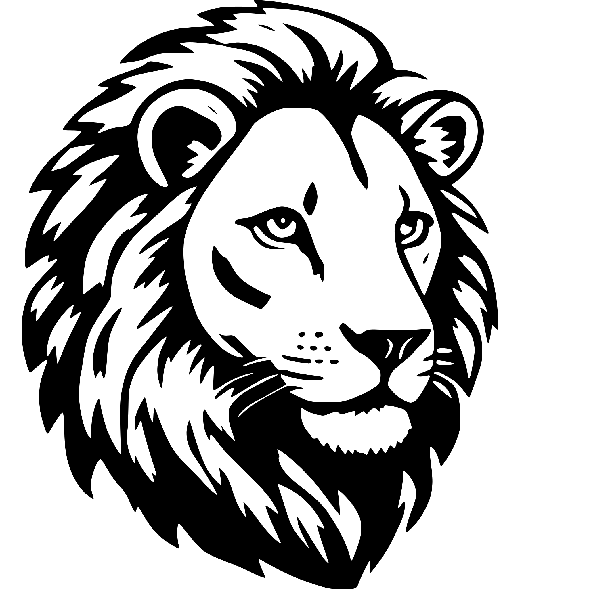 AI-generated SVG of a lion