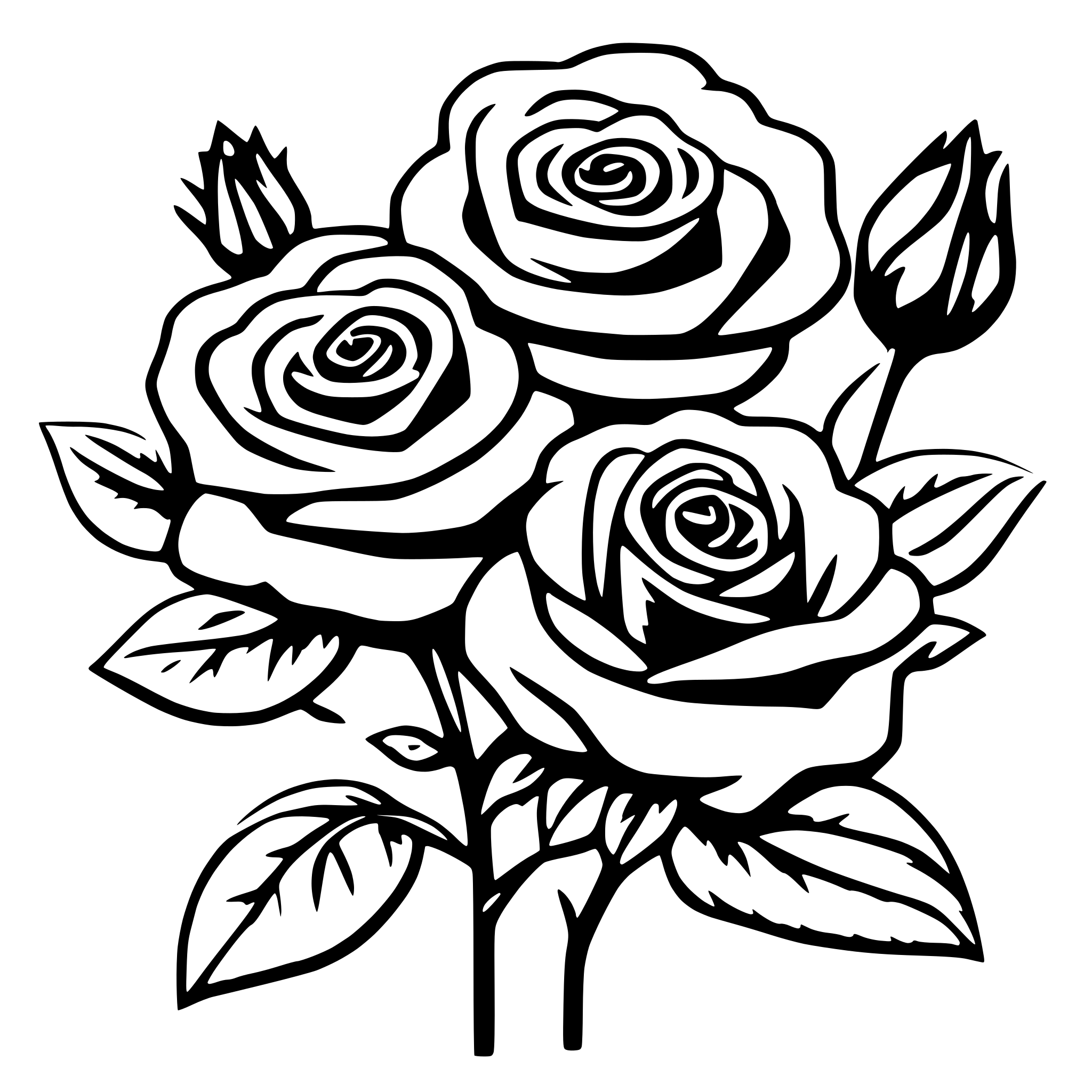 AI-generated SVG of 'complete roses'
