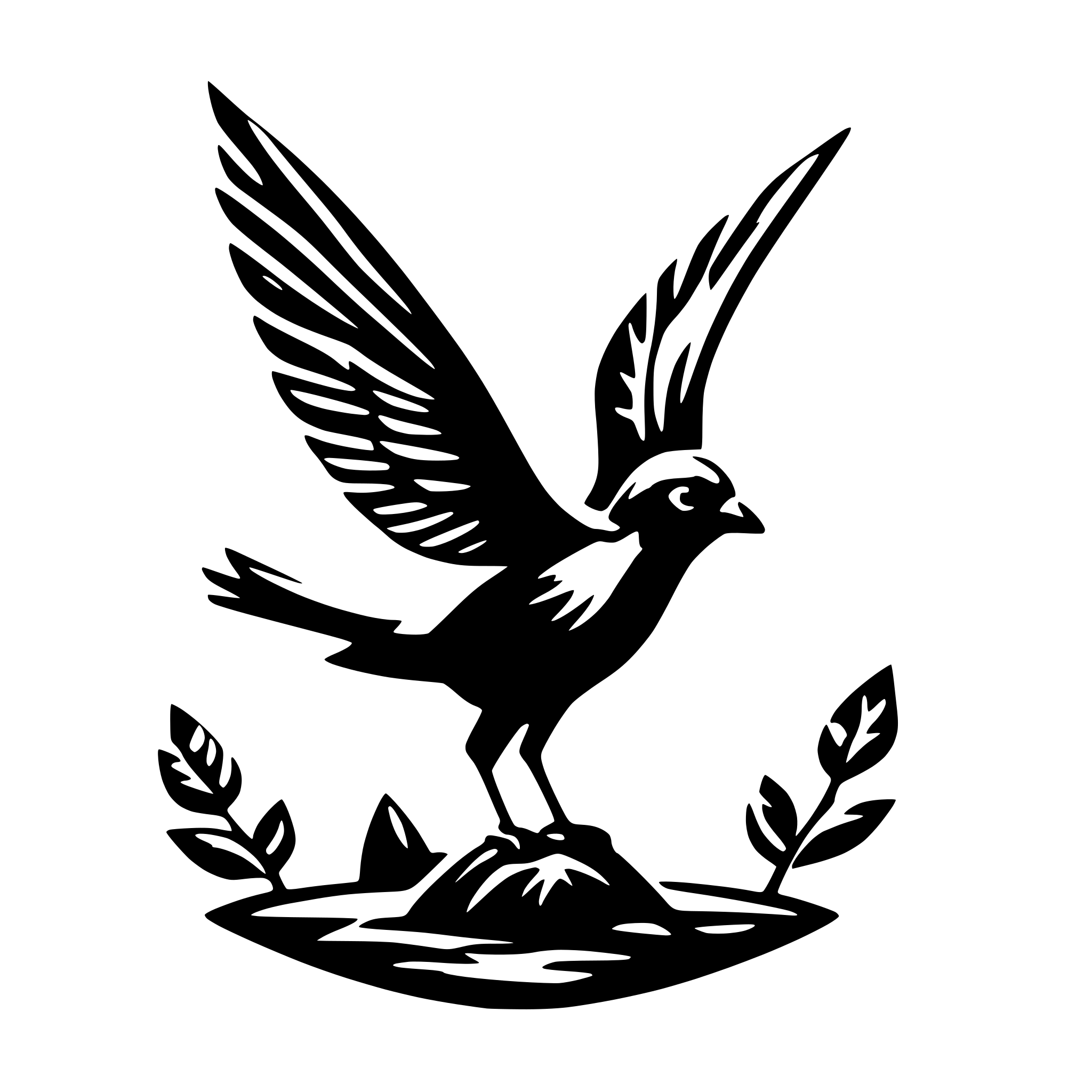 AI-generated SVG of a bird like y letter