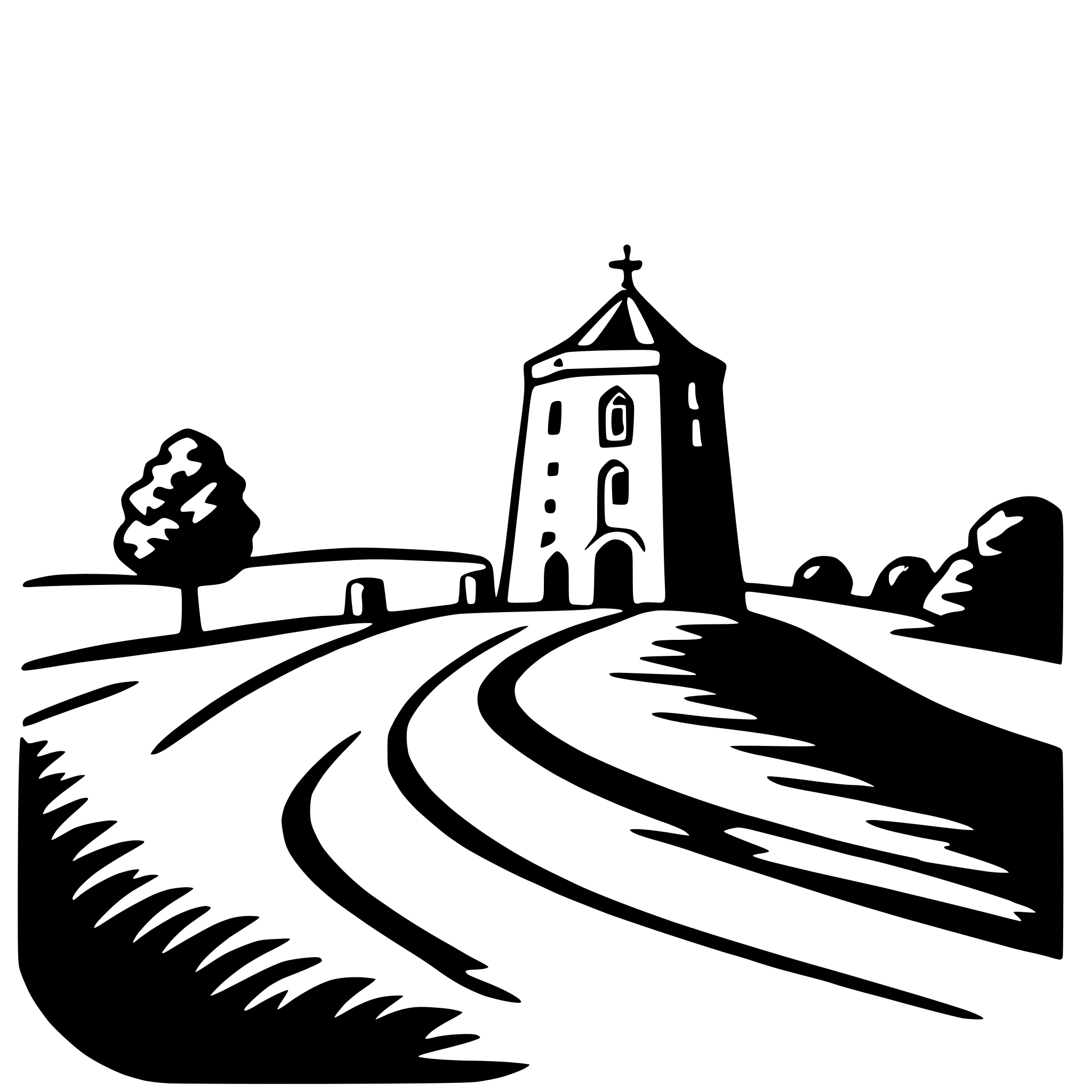 AI-generated SVG of 'glastonbury tor'