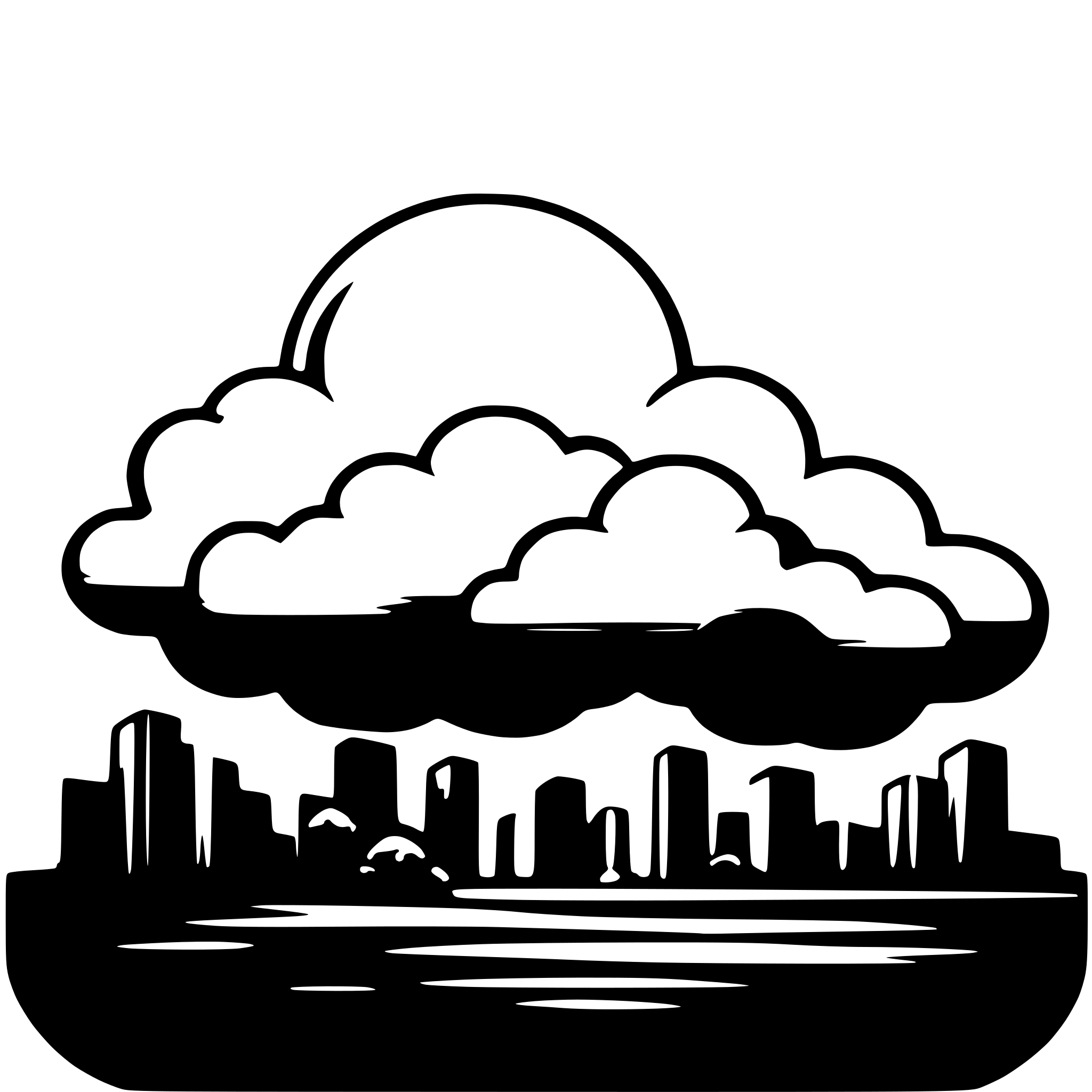 AI-generated SVG of 'art deco clouds rising sun'