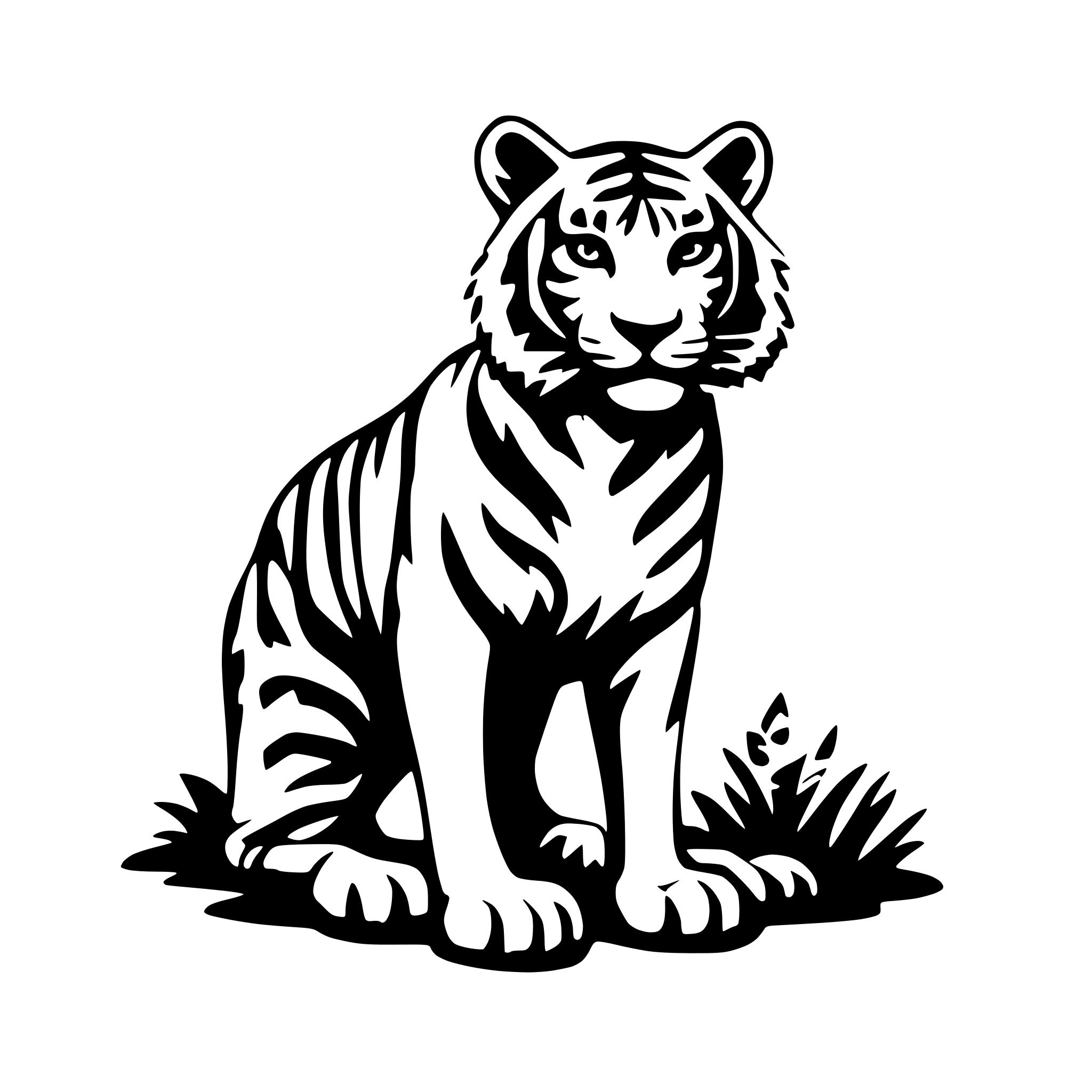 AI-generated SVG of 'tiger'