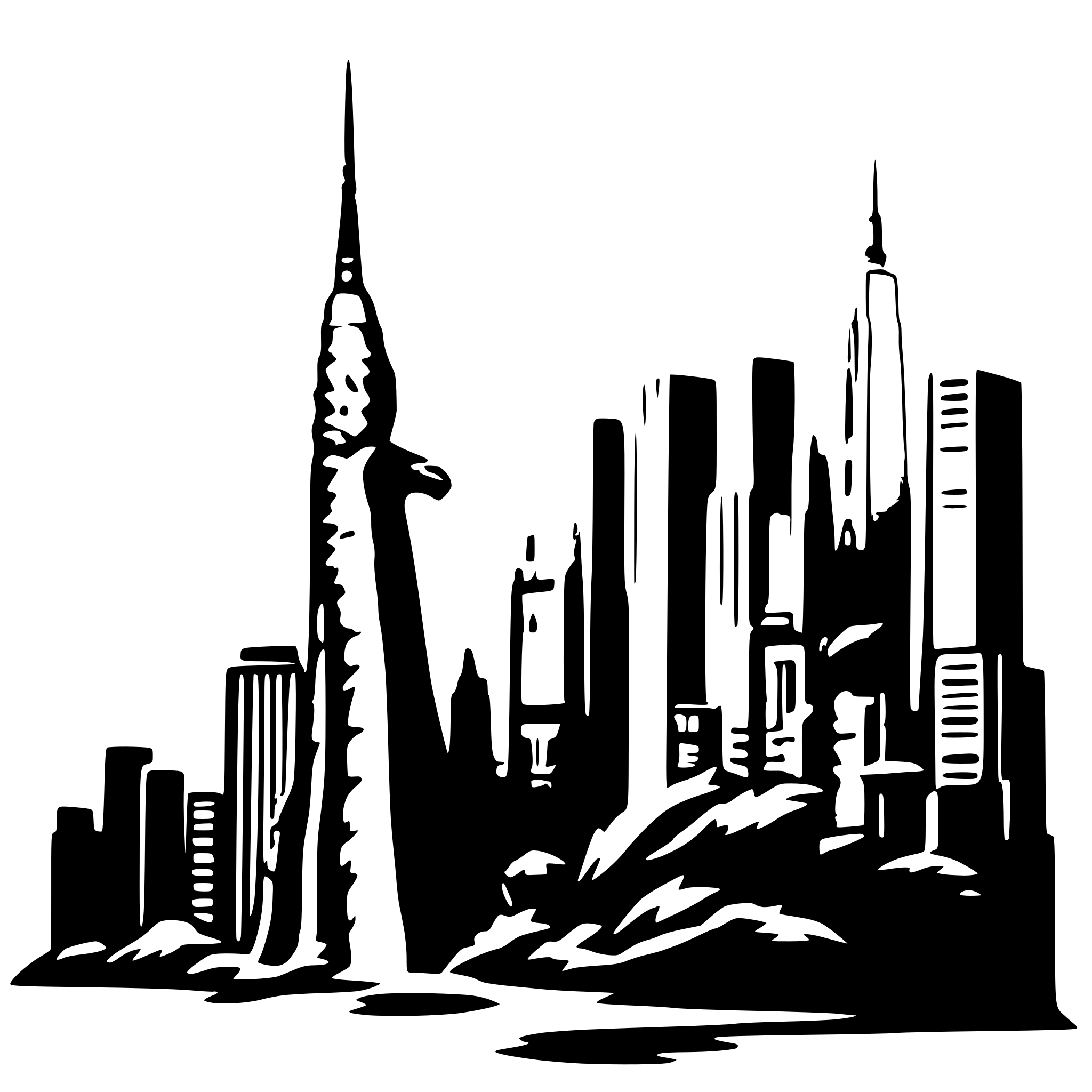 AI-generated SVG of a Godzilla Tokyo skyline