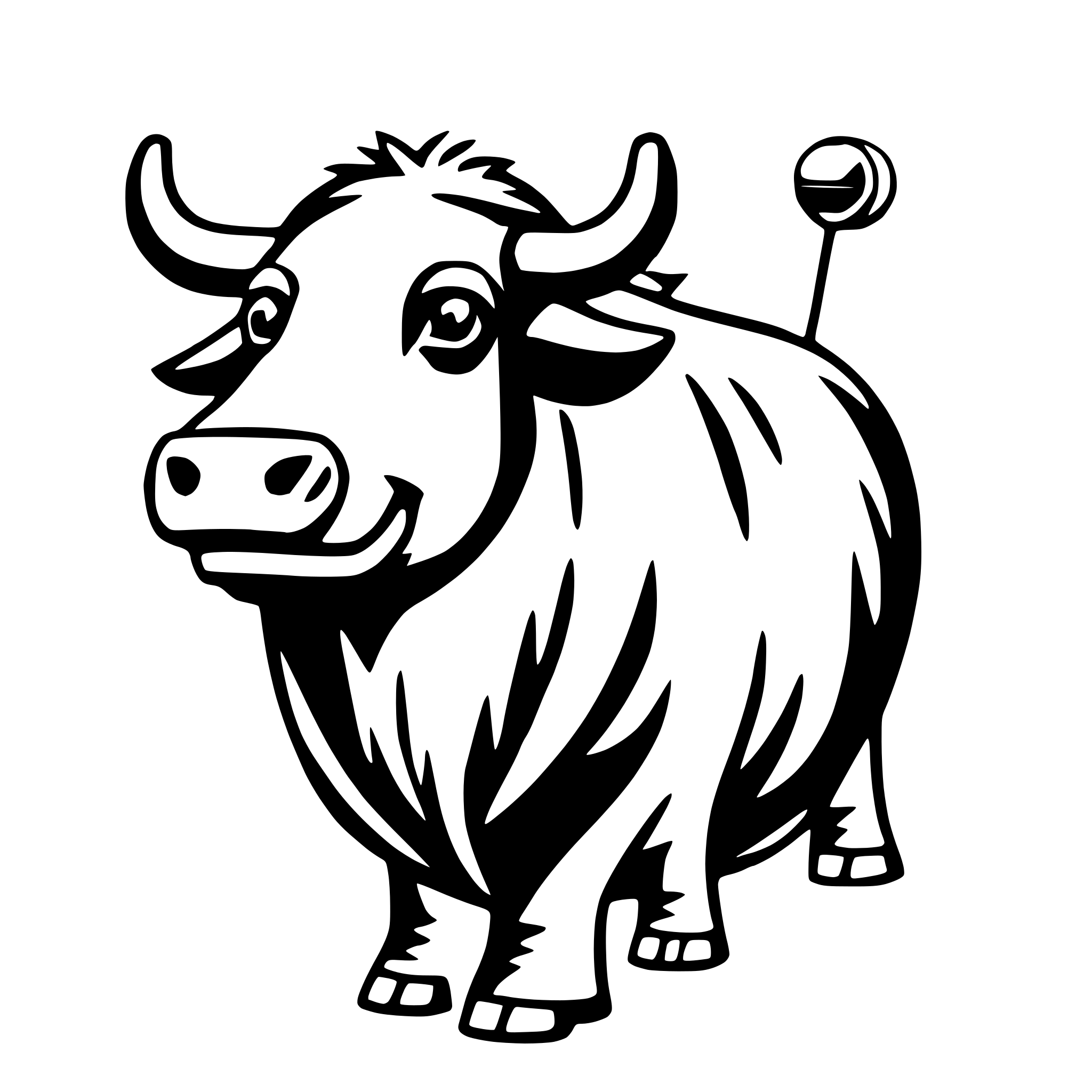 AI-generated SVG of a yak with yo-yo