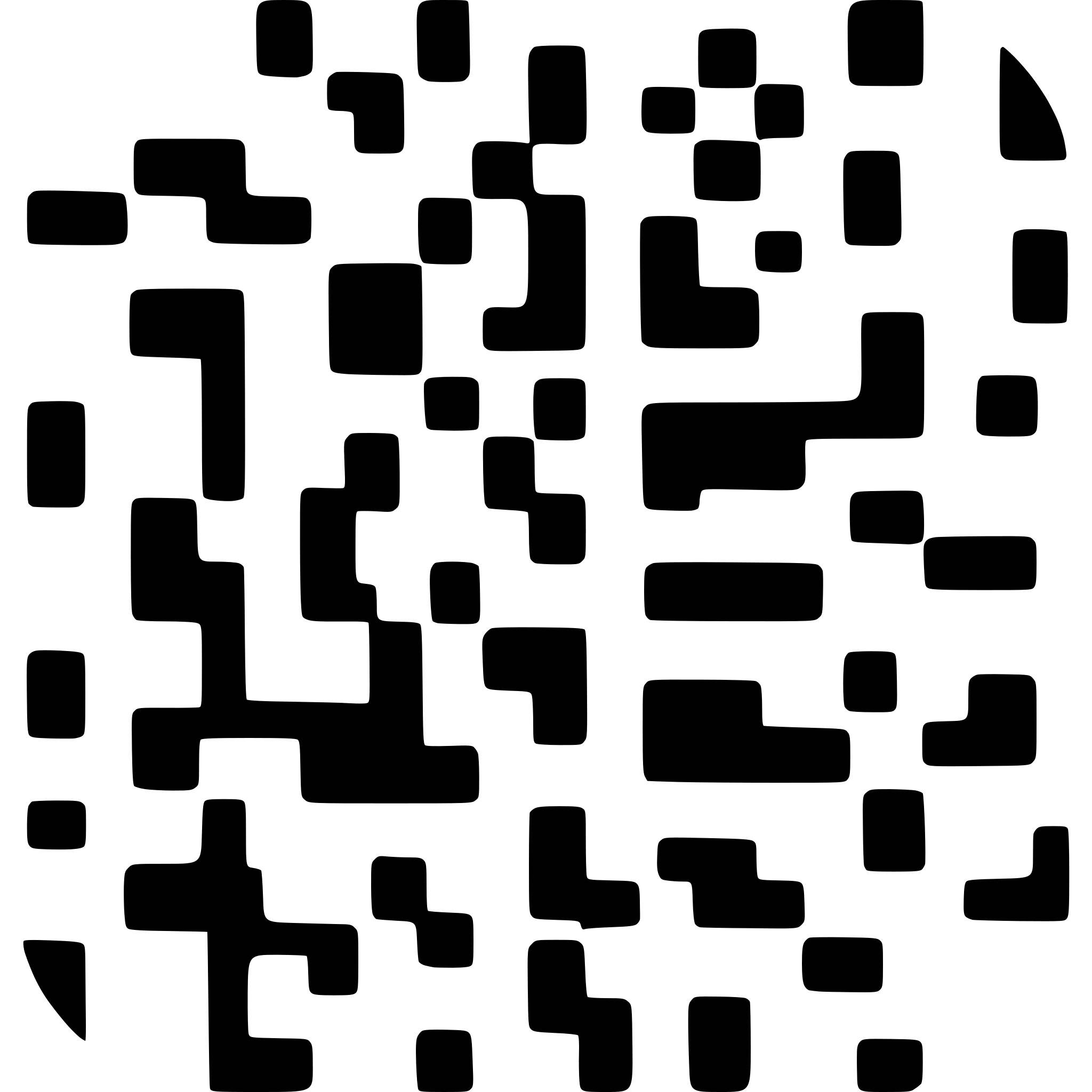 The SVG appears to be a QR code, which is a type of matrix barcode that can be scanned using a smartphone camera to reveal a website URL or other information. The QR code is composed of a series of squares and rectangles arranged in a grid pattern, with alternating black and white colors. The design is symmetrical and has a square shape with a central square that is larger than the surrounding ones. The QR code is commonly used for sharing information quickly and easily. 