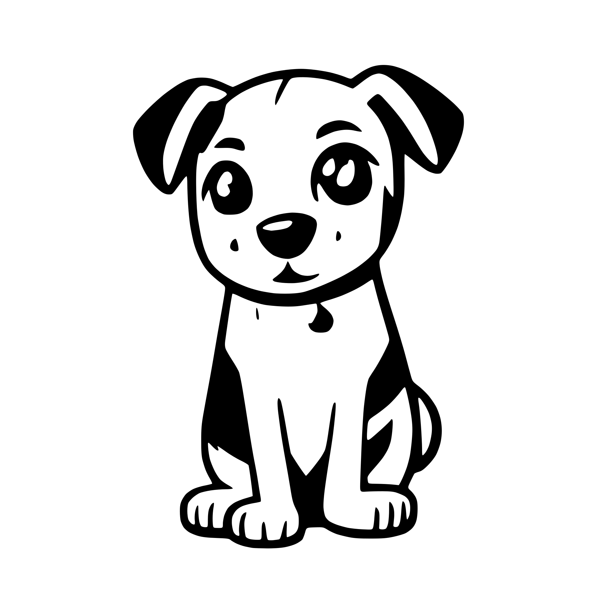 AI-generated SVG of a dog