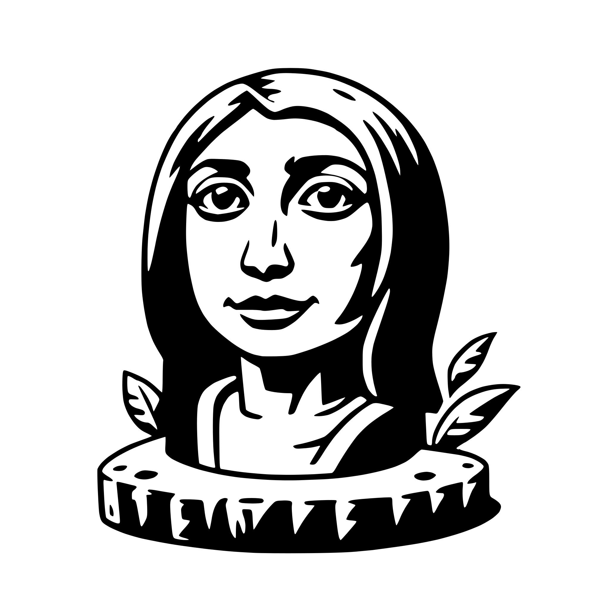 AI-generated SVG of a chalchiuhtlicue