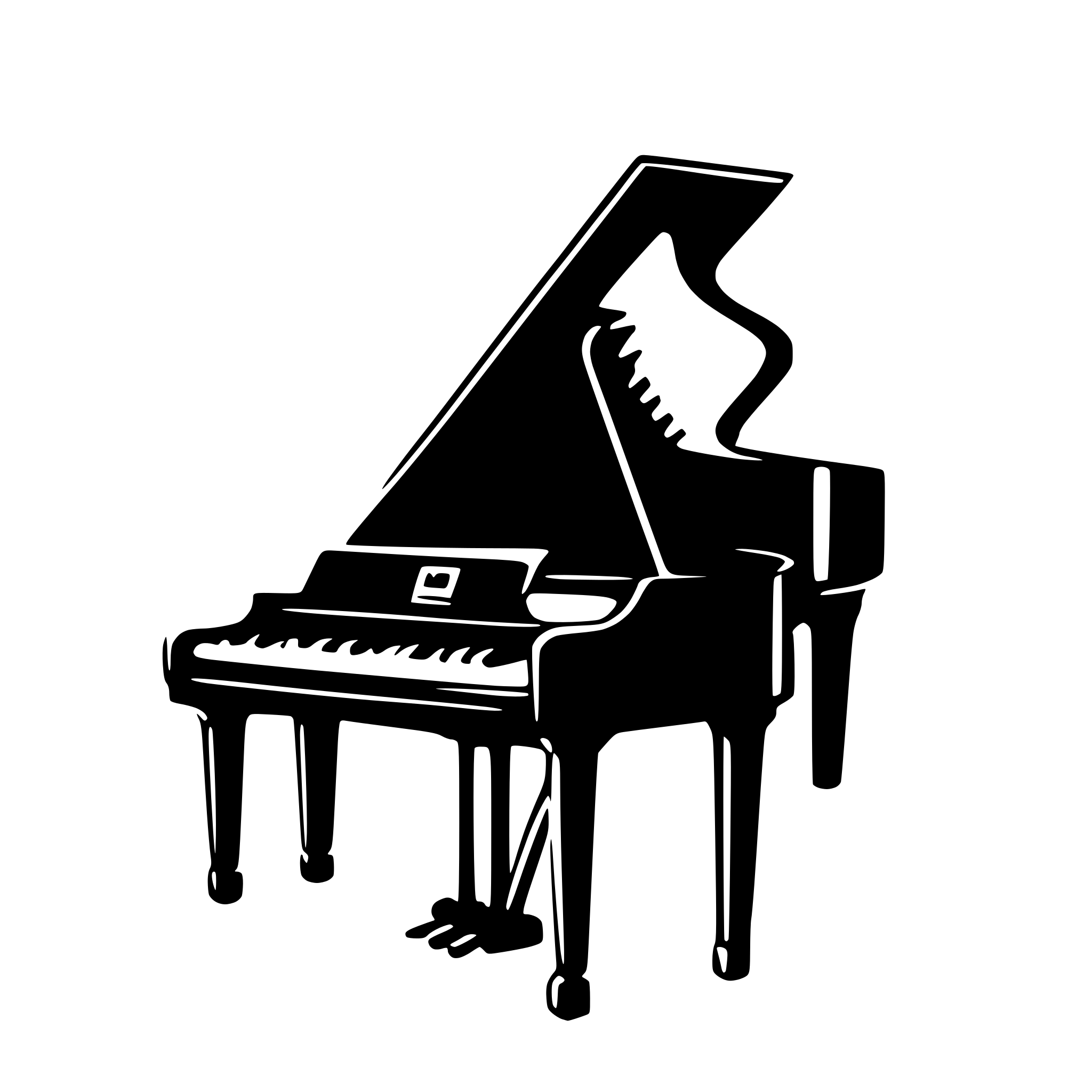 AI-generated SVG of a piano keyboard mit 88 Tasten