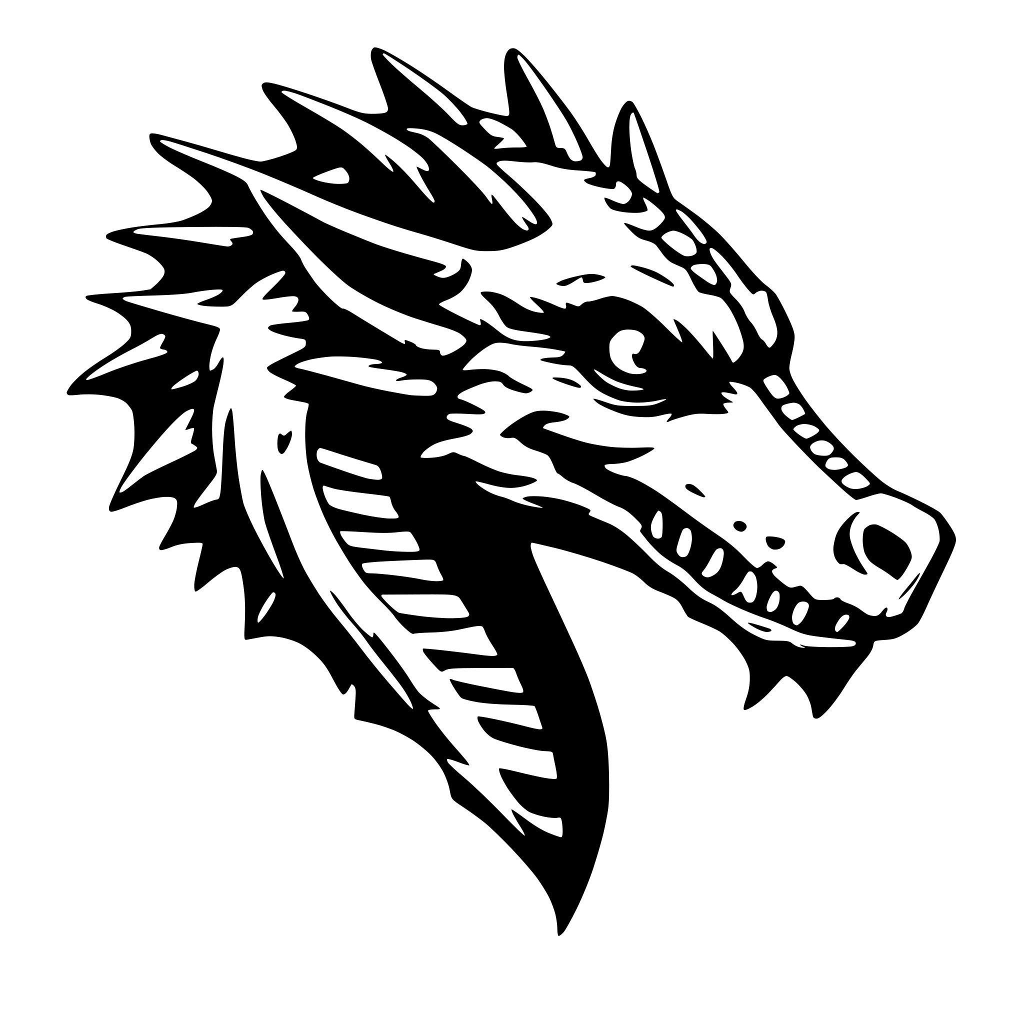 AI-generated SVG of 'a dragon's head'