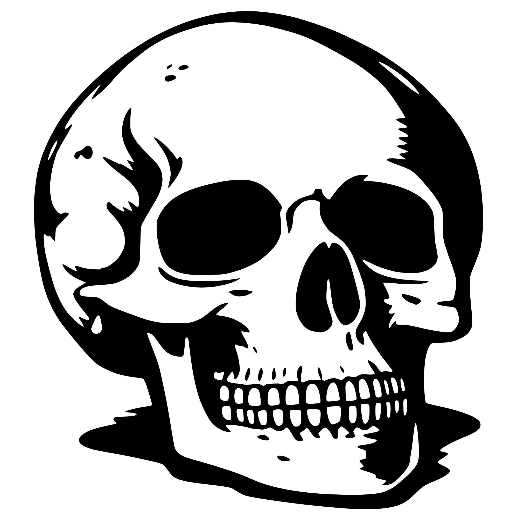 AI-generated SVG of 'human scull'