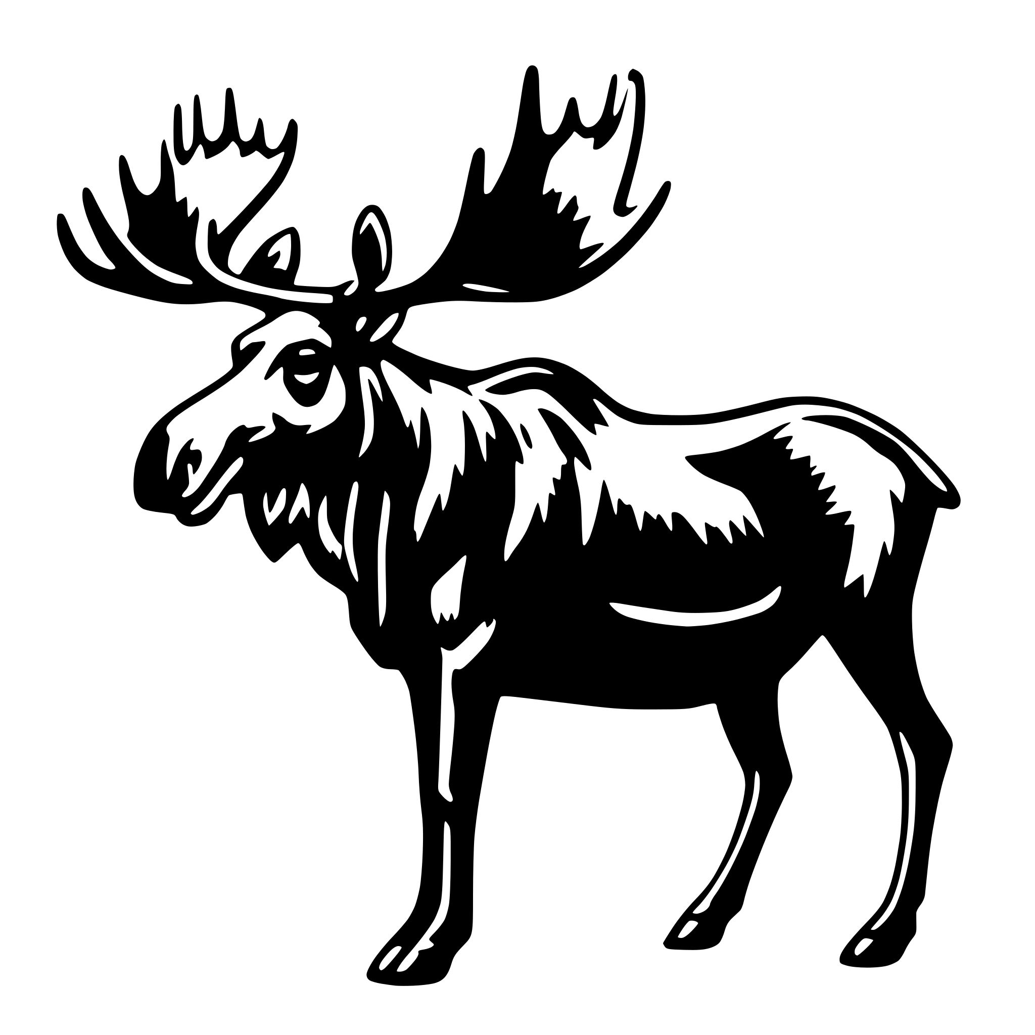 AI-generated SVG of 'Tom green moose'