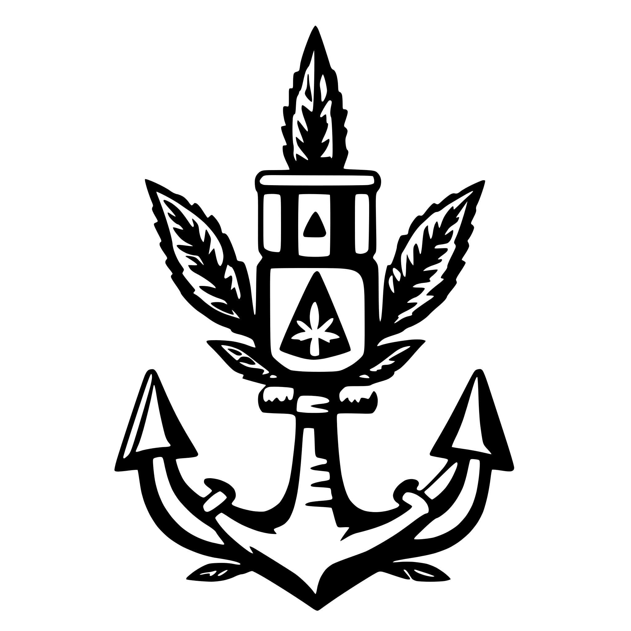 AI-generated SVG of a Cannabis Anchor