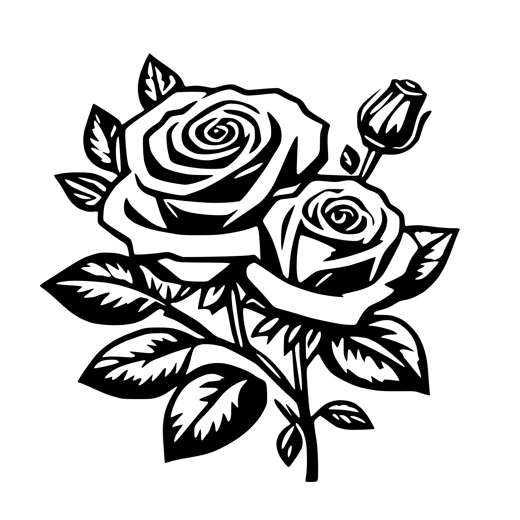 AI-generated SVG of a roses