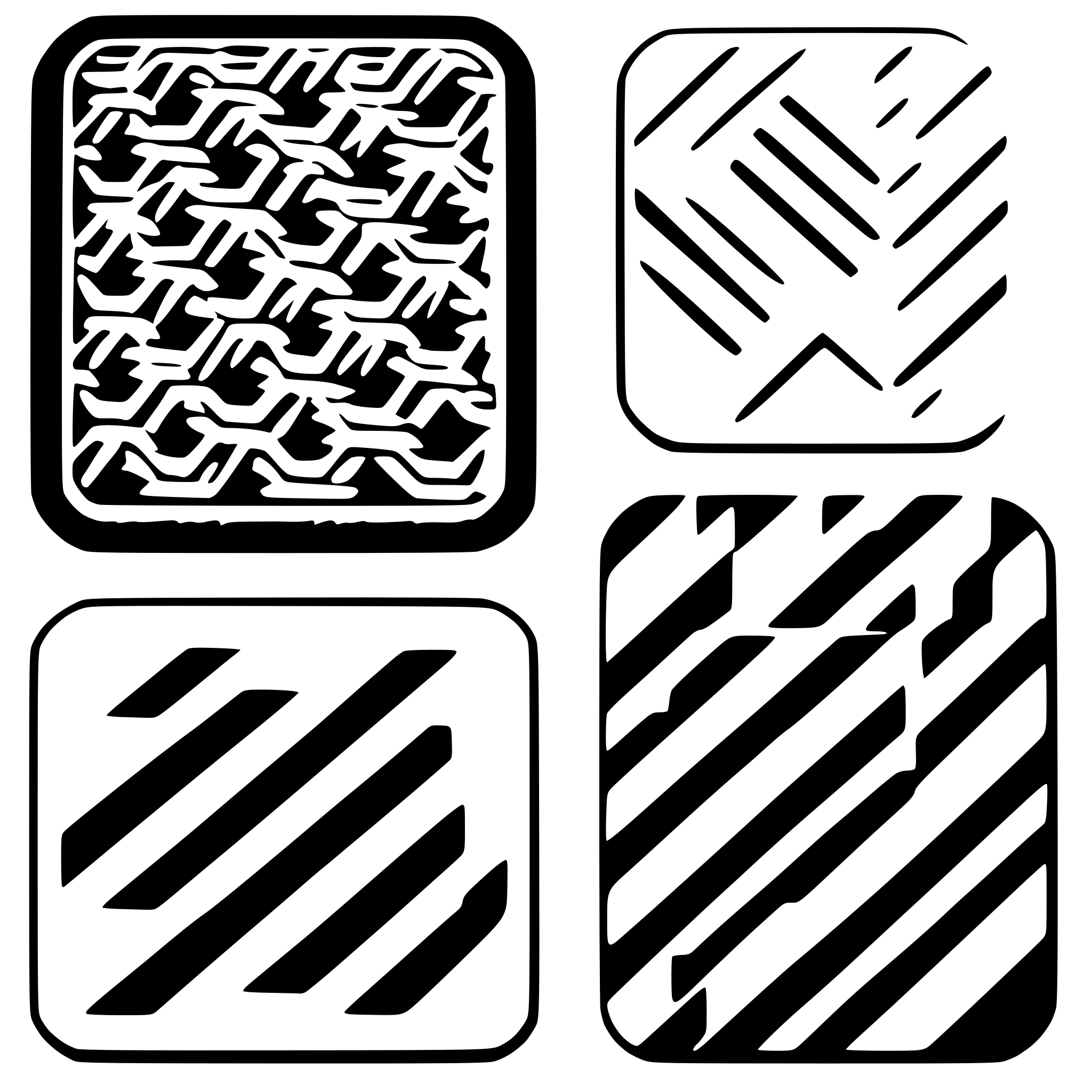 AI-generated SVG of 'Multiple trendy geometric doormats'
