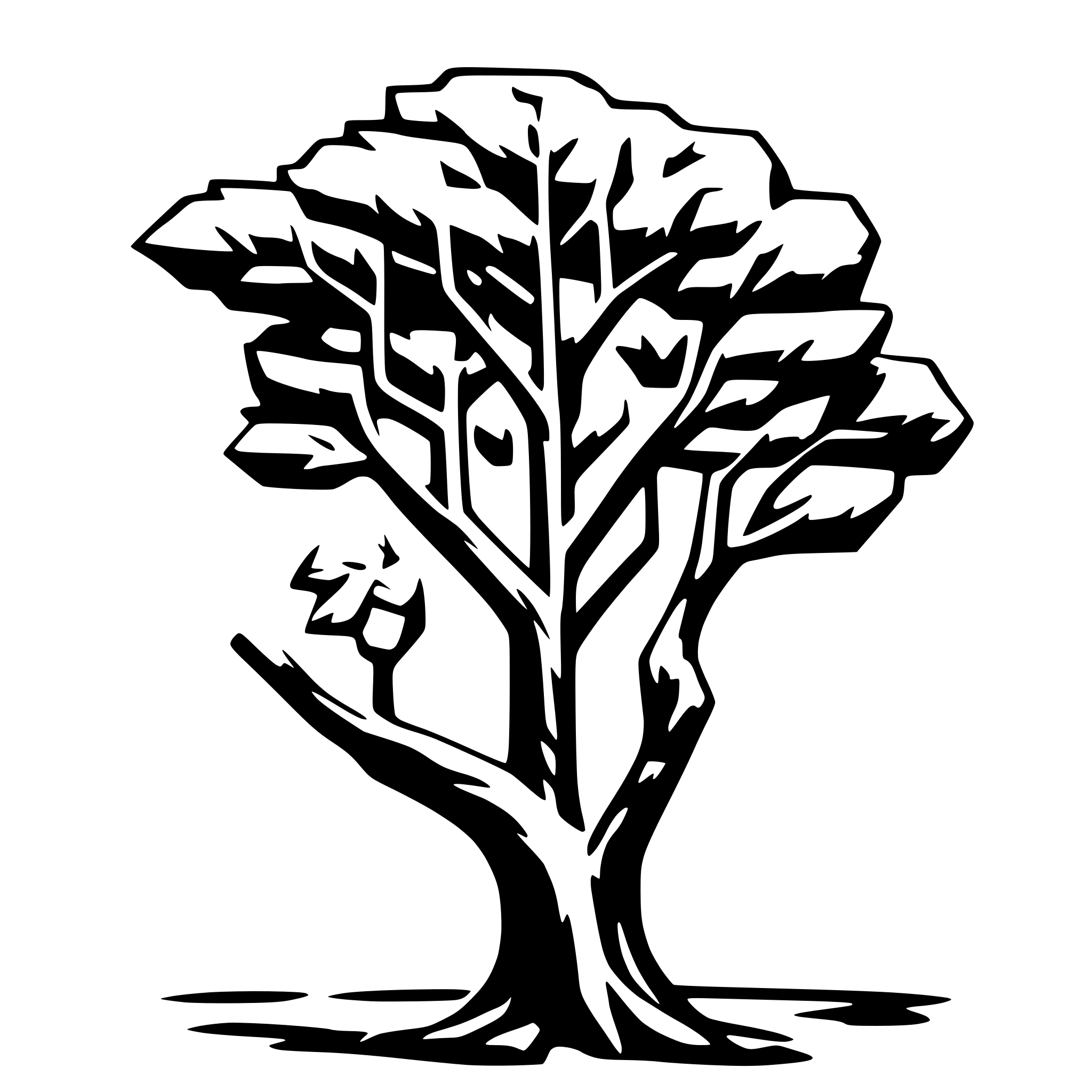 AI-generated SVG of a make a tree limb