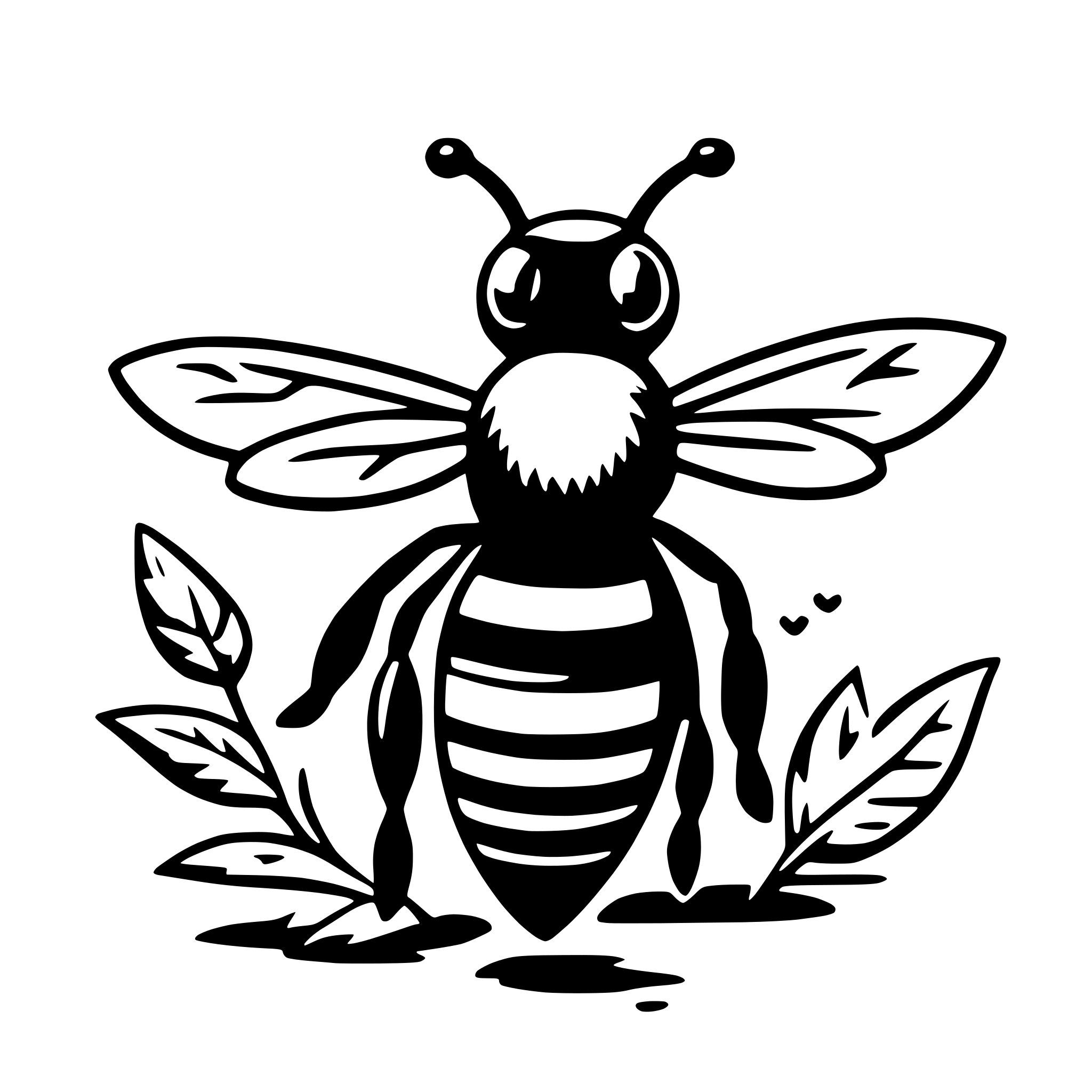 AI-generated SVG of a bee