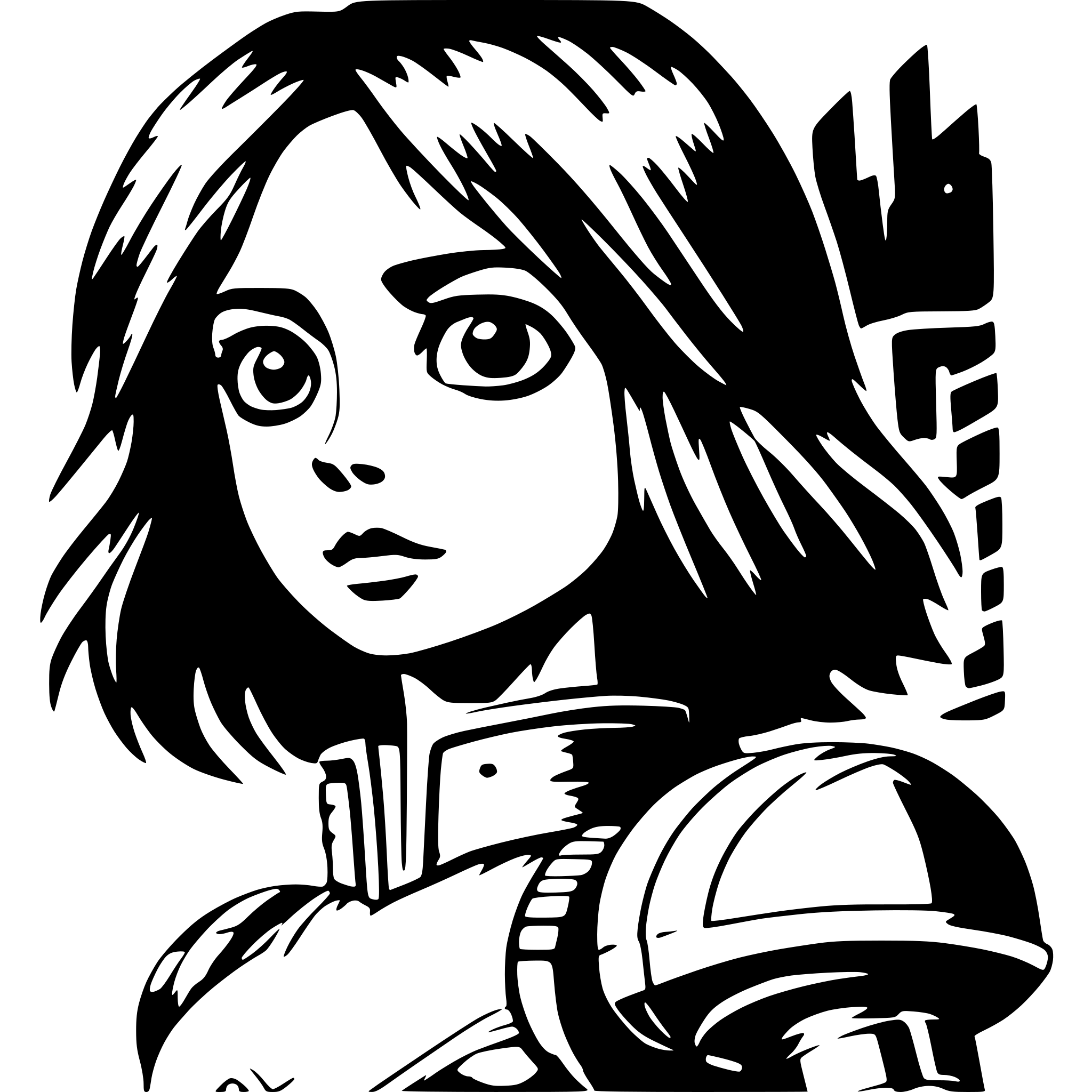 AI-generated SVG of 'Battle Angel Alita'