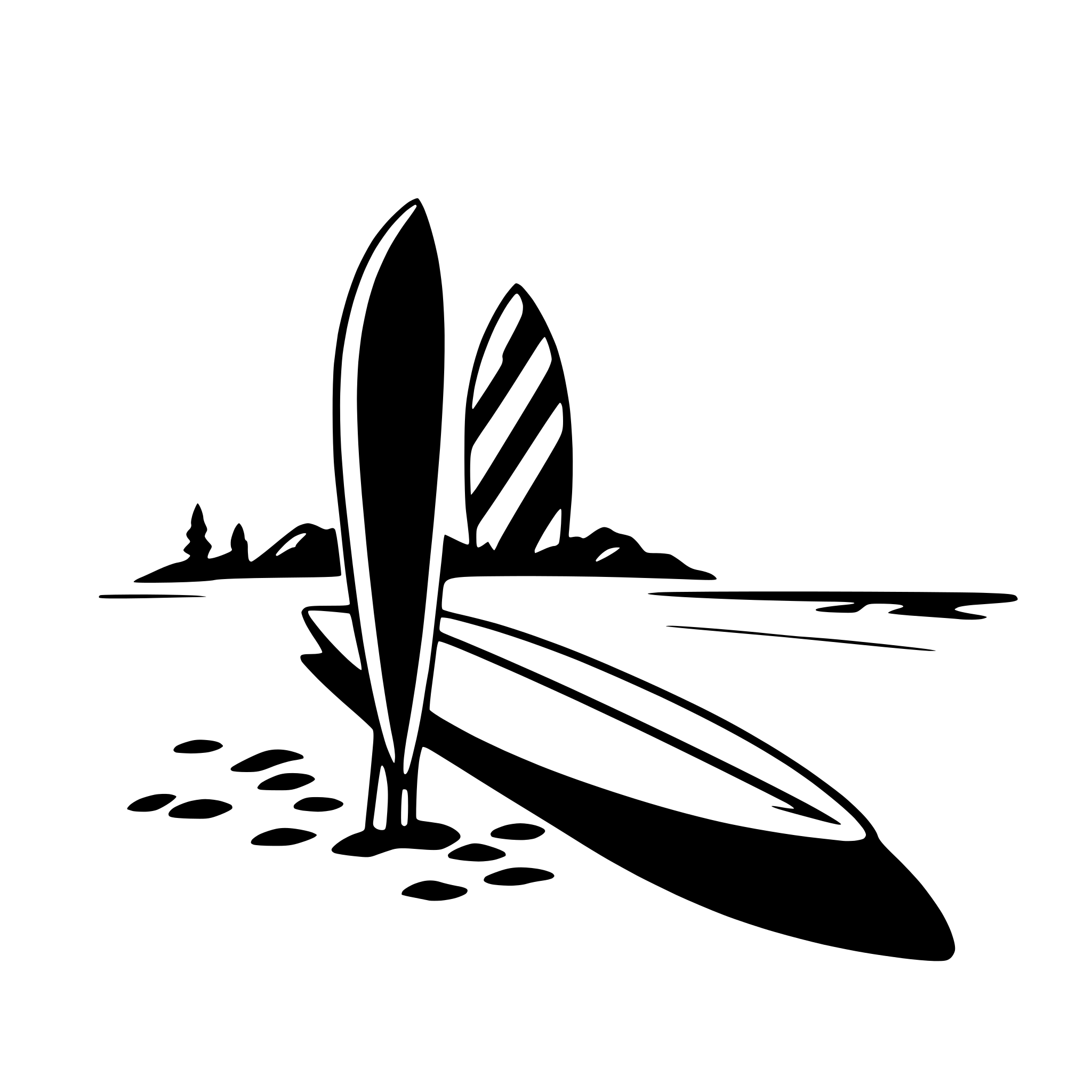AI-generated SVG of 'beach with surfboard'