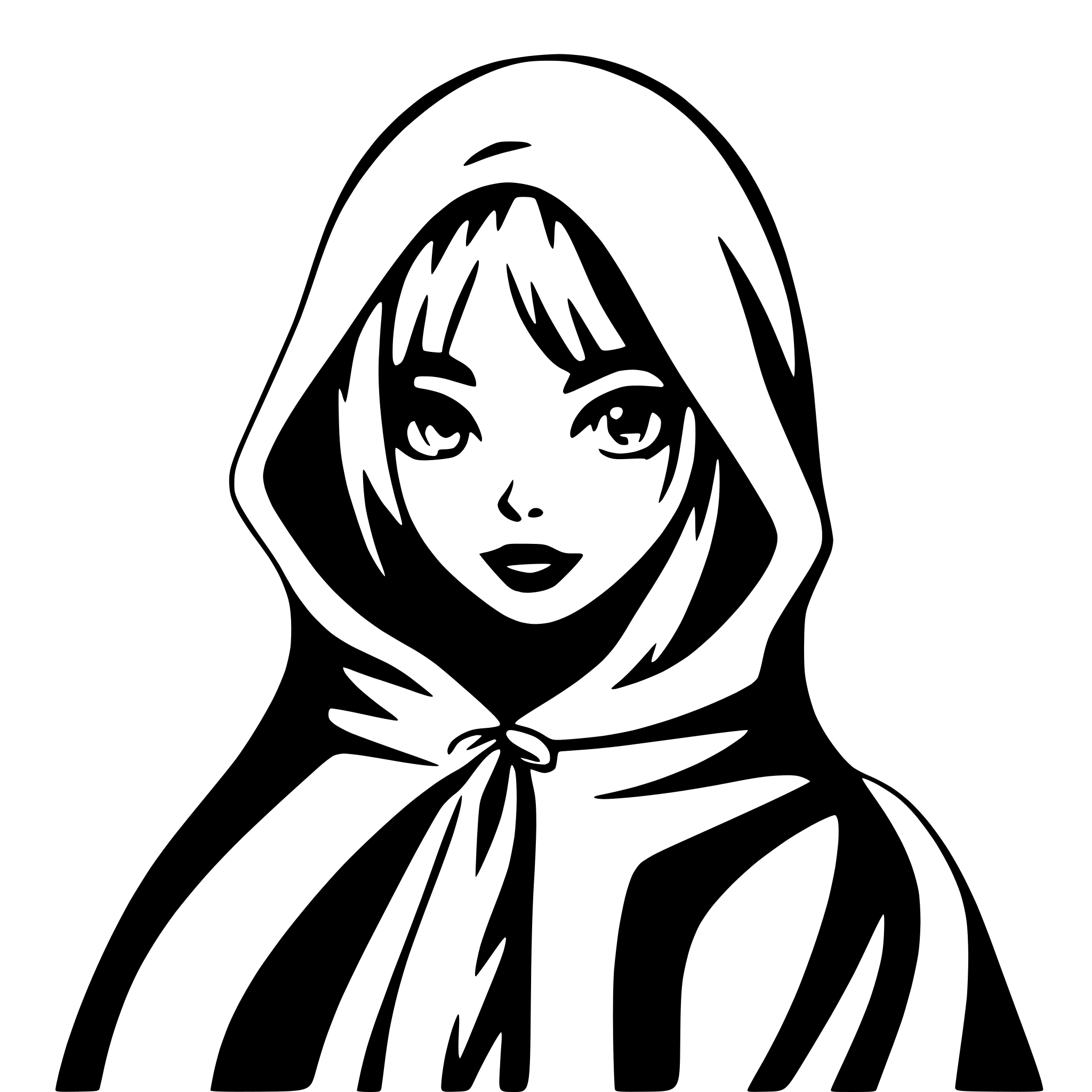 AI-generated SVG of a mysterious figure in cloak