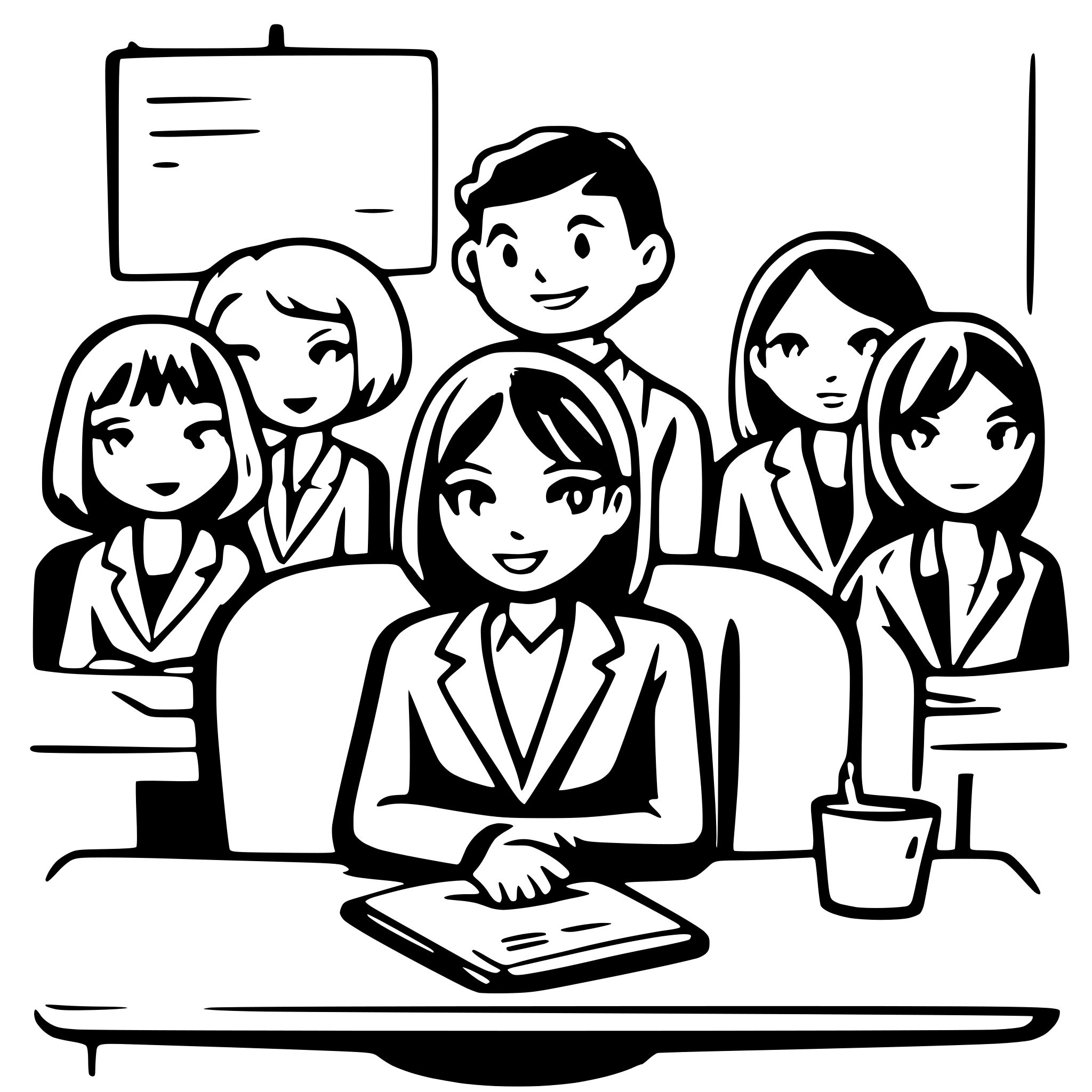AI-generated SVG of a Equipment Reservation for  laptops and microphone , board meetings like a civil court  , people using it  and  teamwork