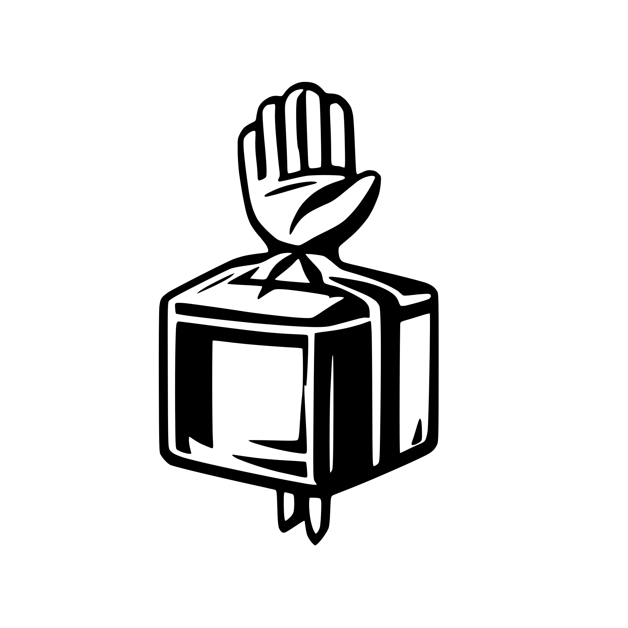 AI-generated SVG of a saying goodbye