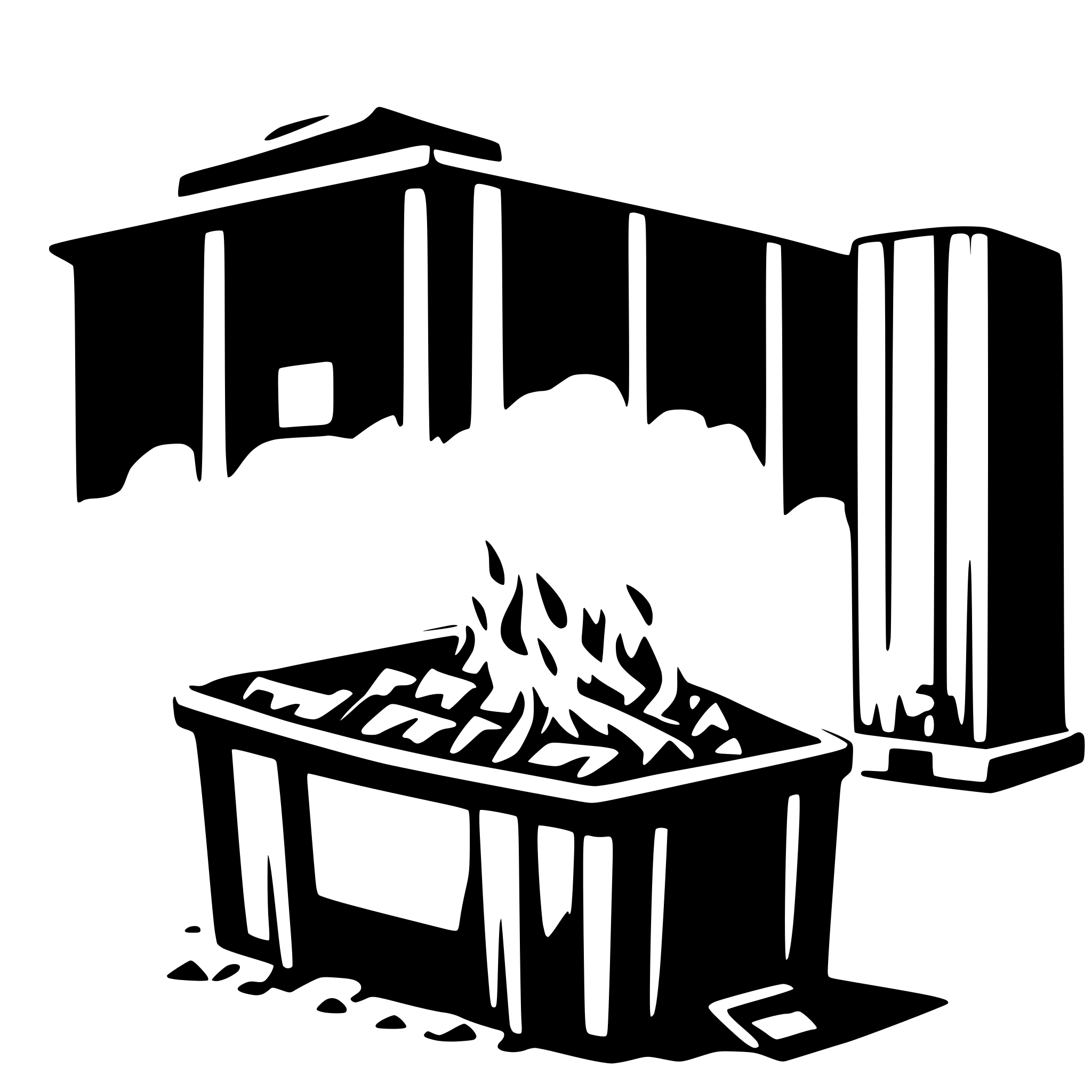 AI-generated SVG of a dumpster fire