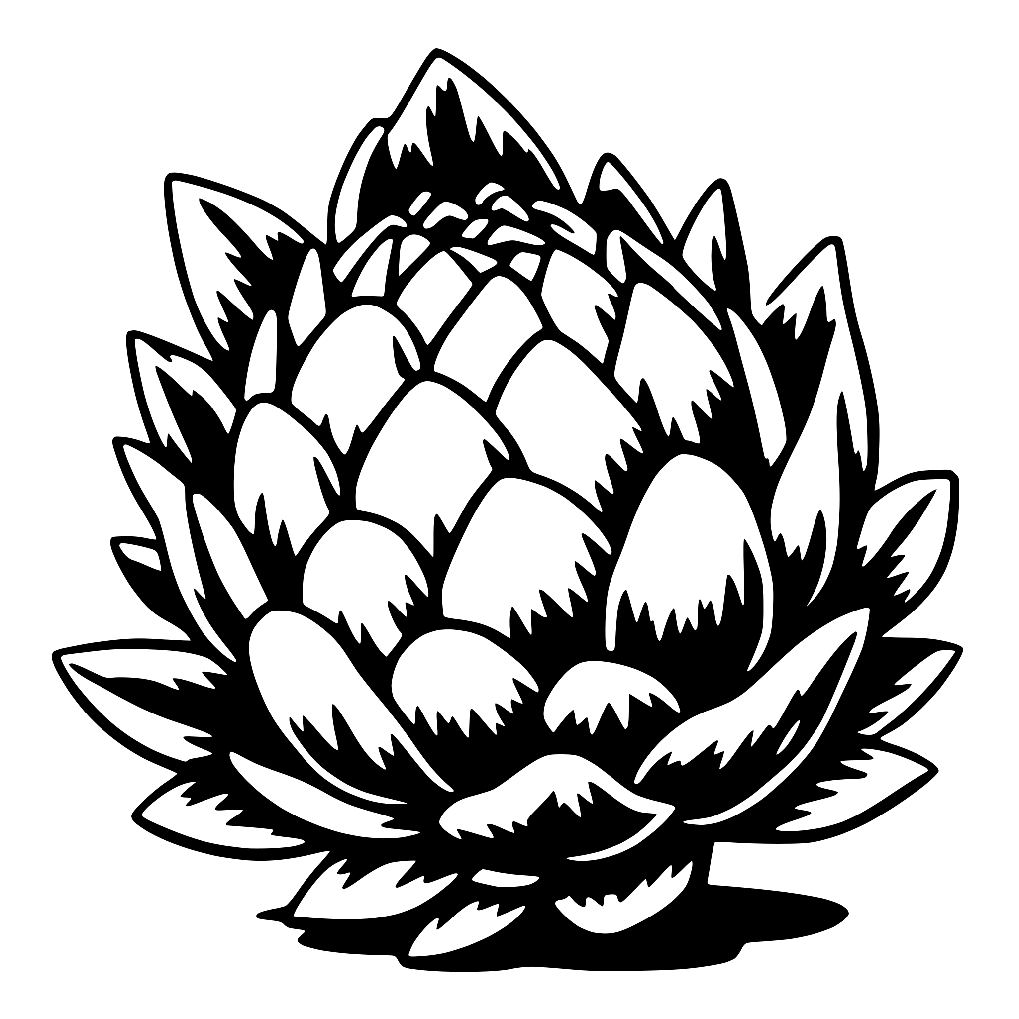 AI-generated SVG of 'artichoke'