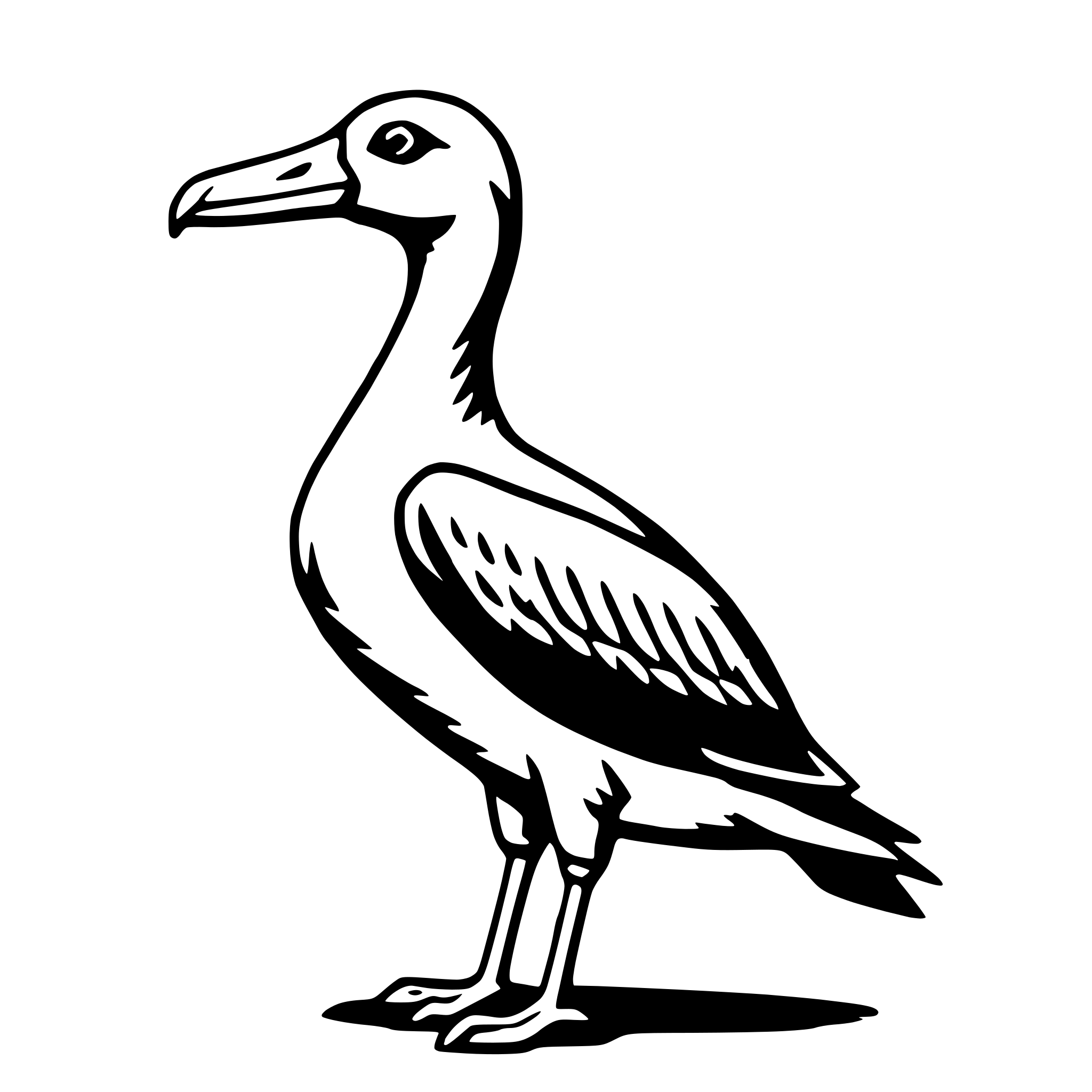 AI-generated SVG of a albatross