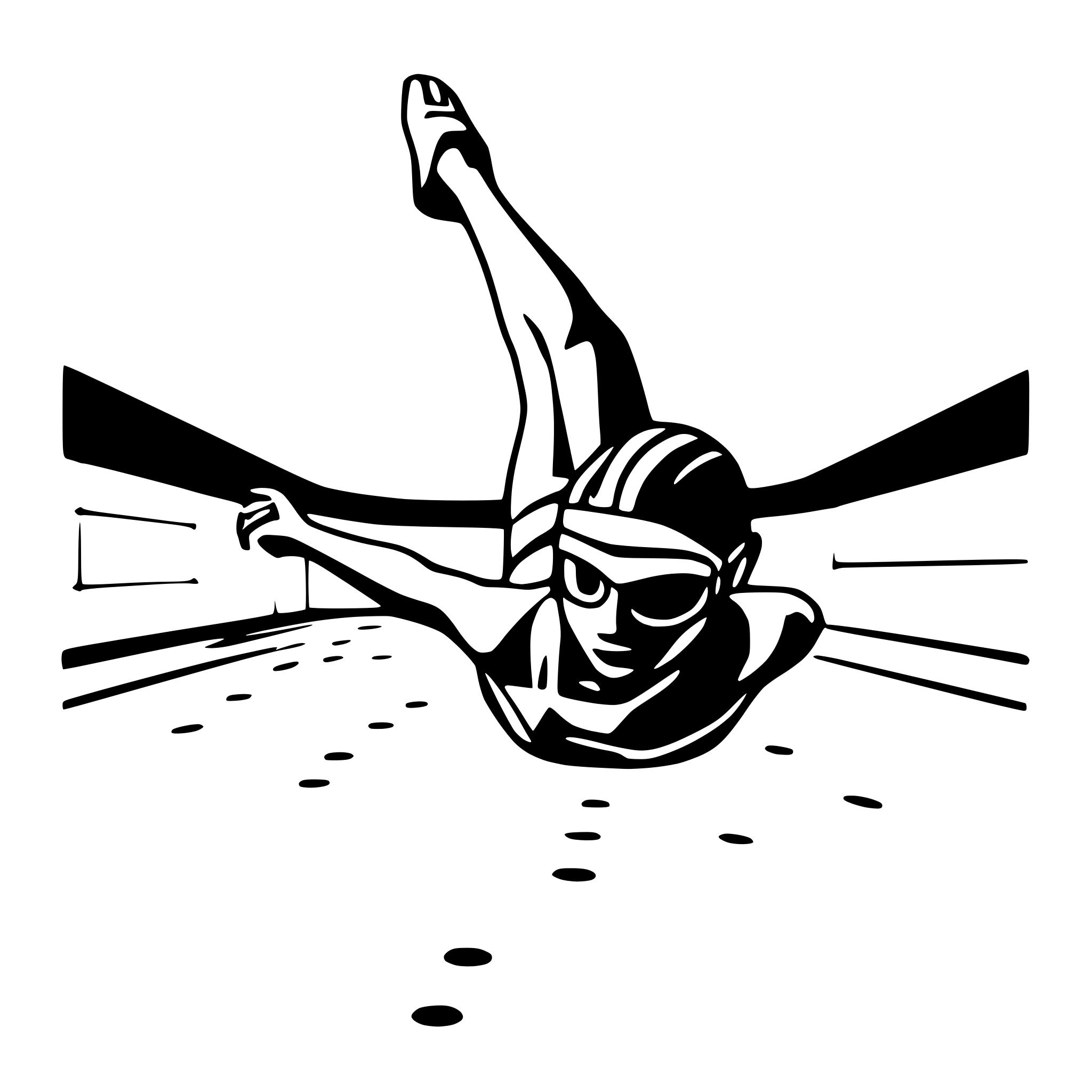 AI-generated SVG of 'swimmer diving into pool'