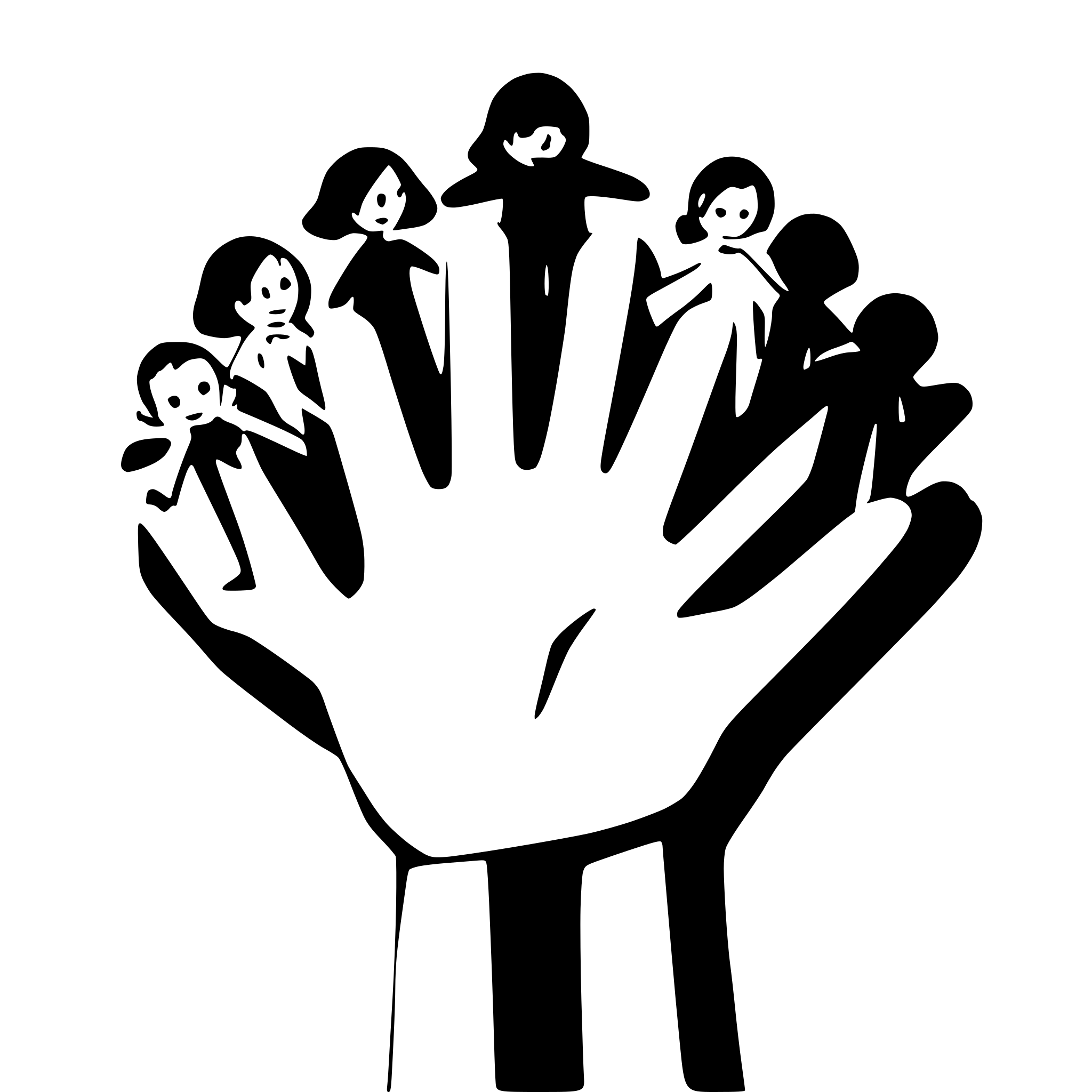 AI-generated SVG of a 12 Children holdng hands