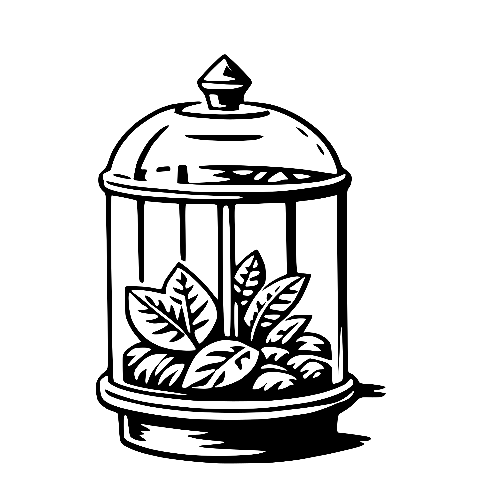 AI-generated SVG of 'terrarium'