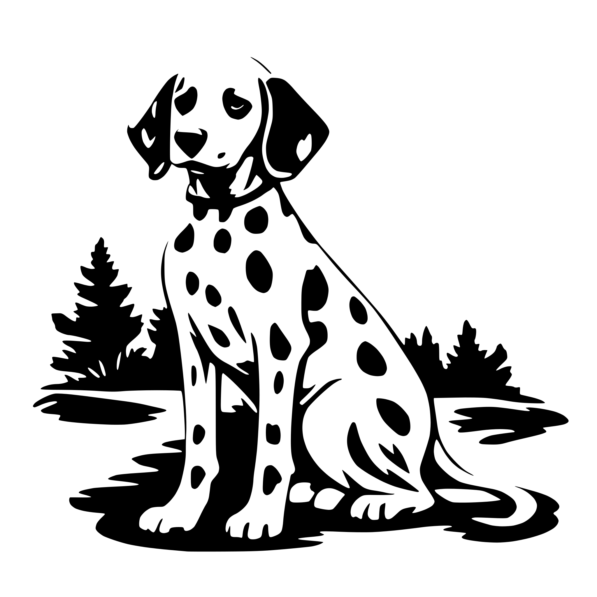 AI-generated SVG of 'Dalmatian dog'