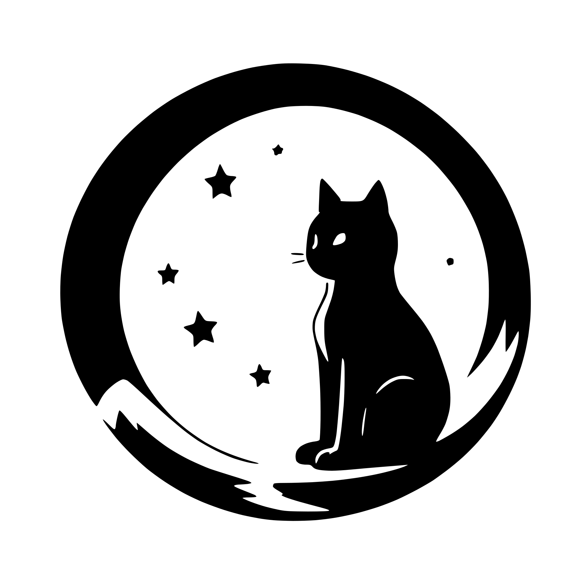 AI-generated SVG of 'cat sitting on a moon'