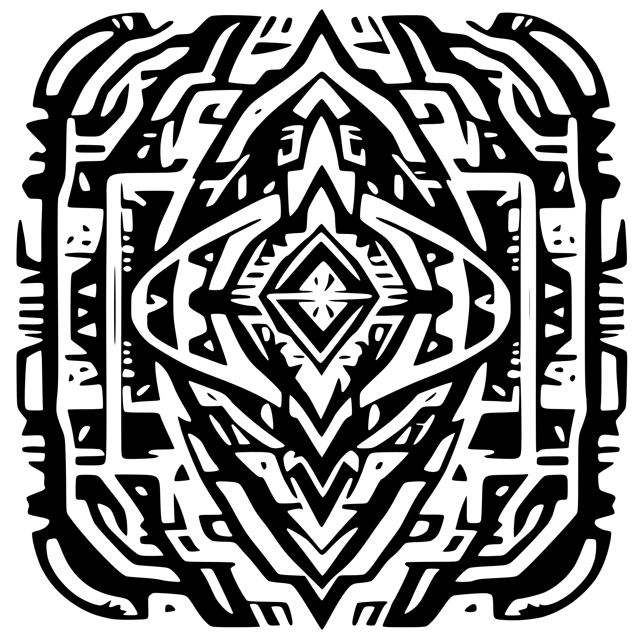 AI-generated SVG of 'Motif pour vêtement neotribal'