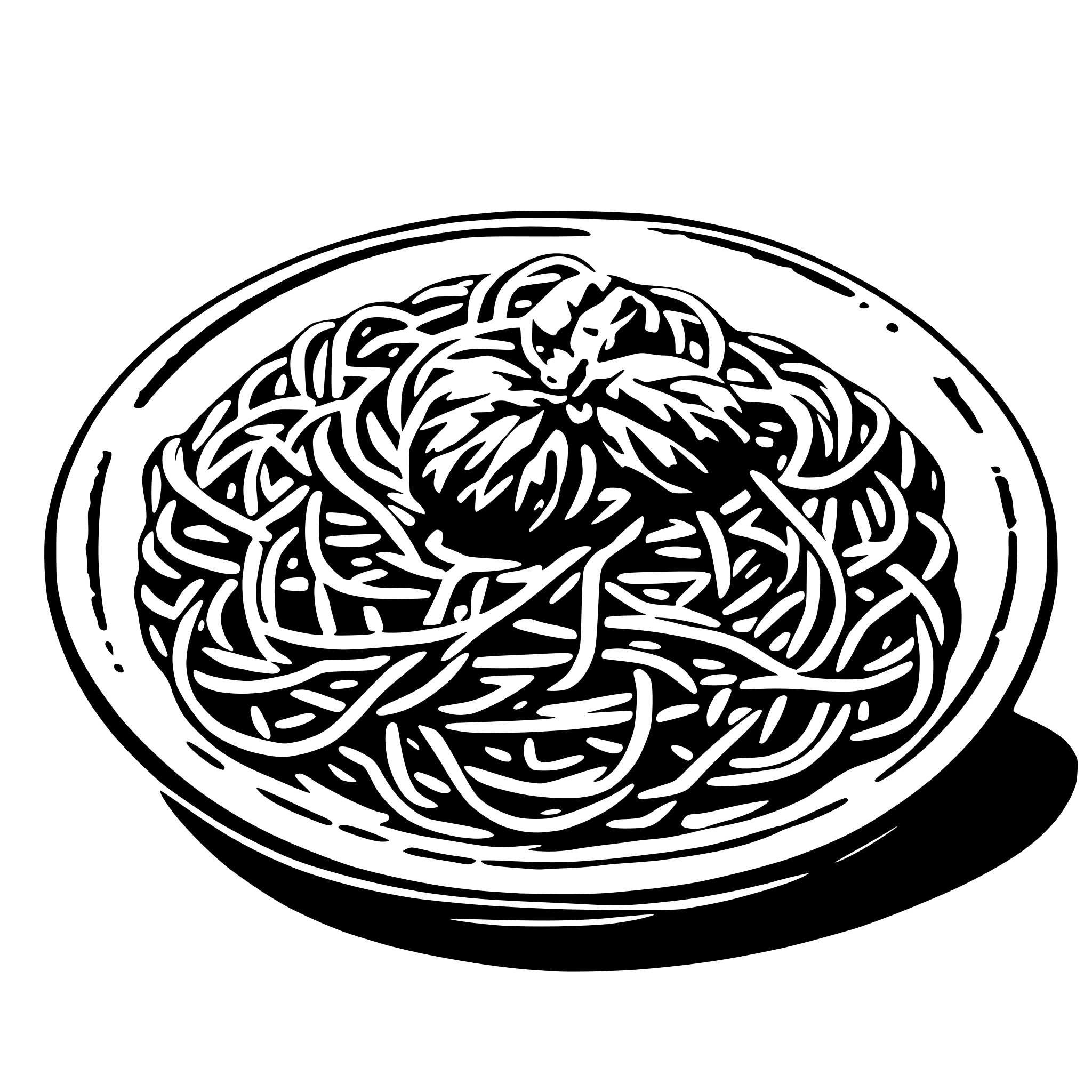 AI-generated SVG of 'spagetti teller'