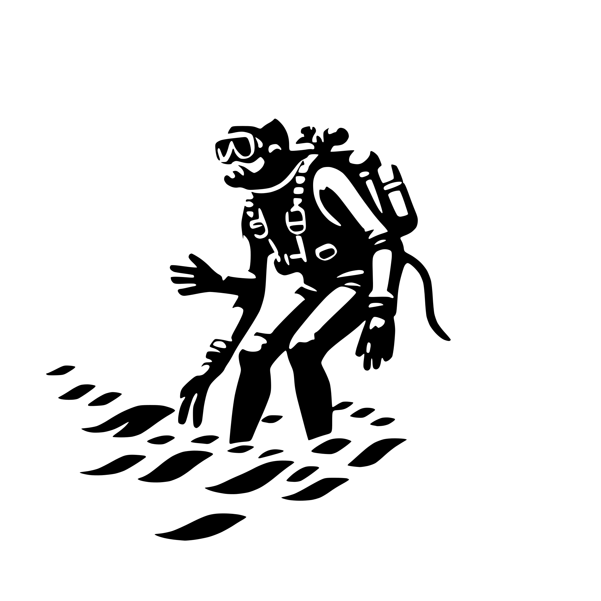 AI-generated SVG of 'Scuba dive'