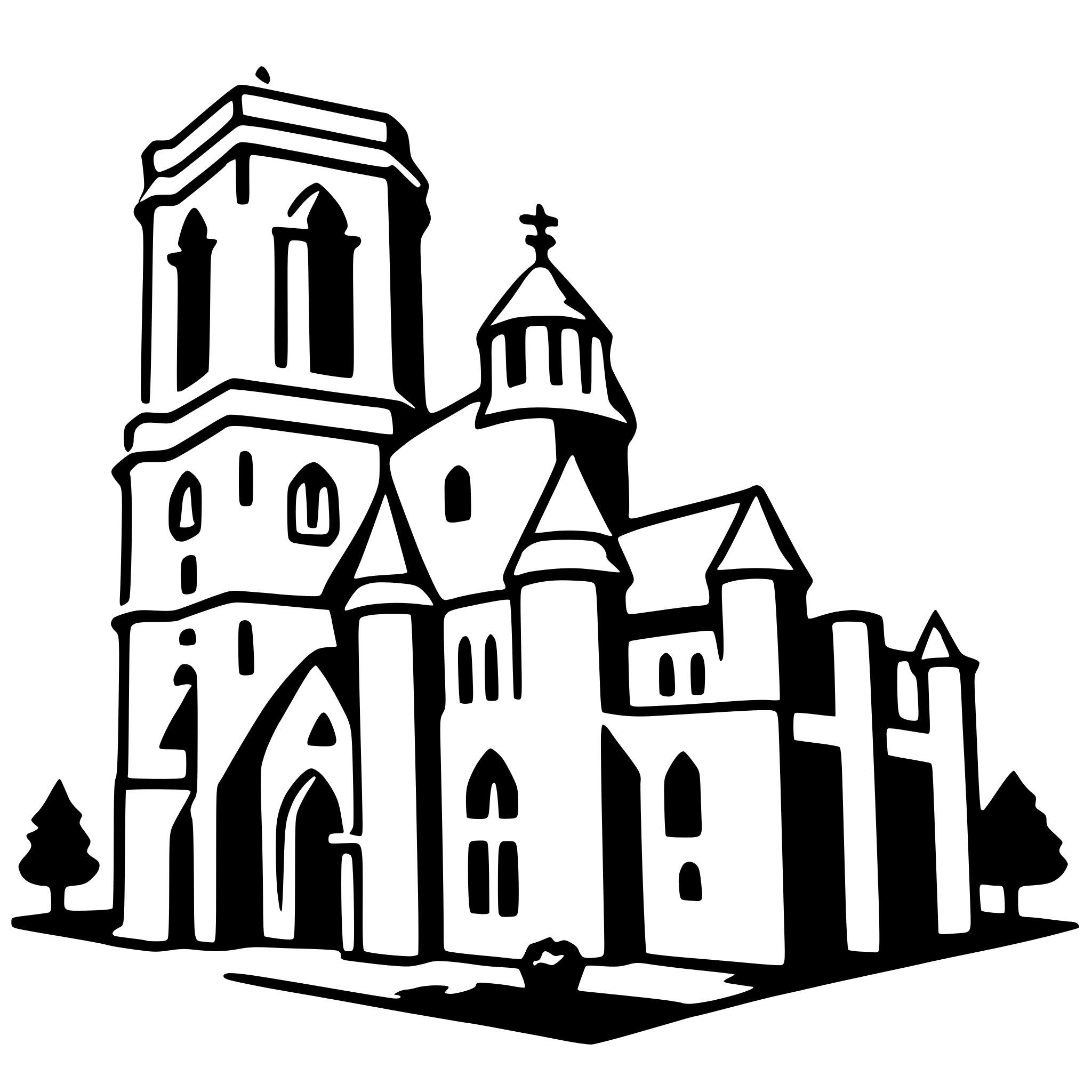 AI-generated SVG of a notre dame cathedral
