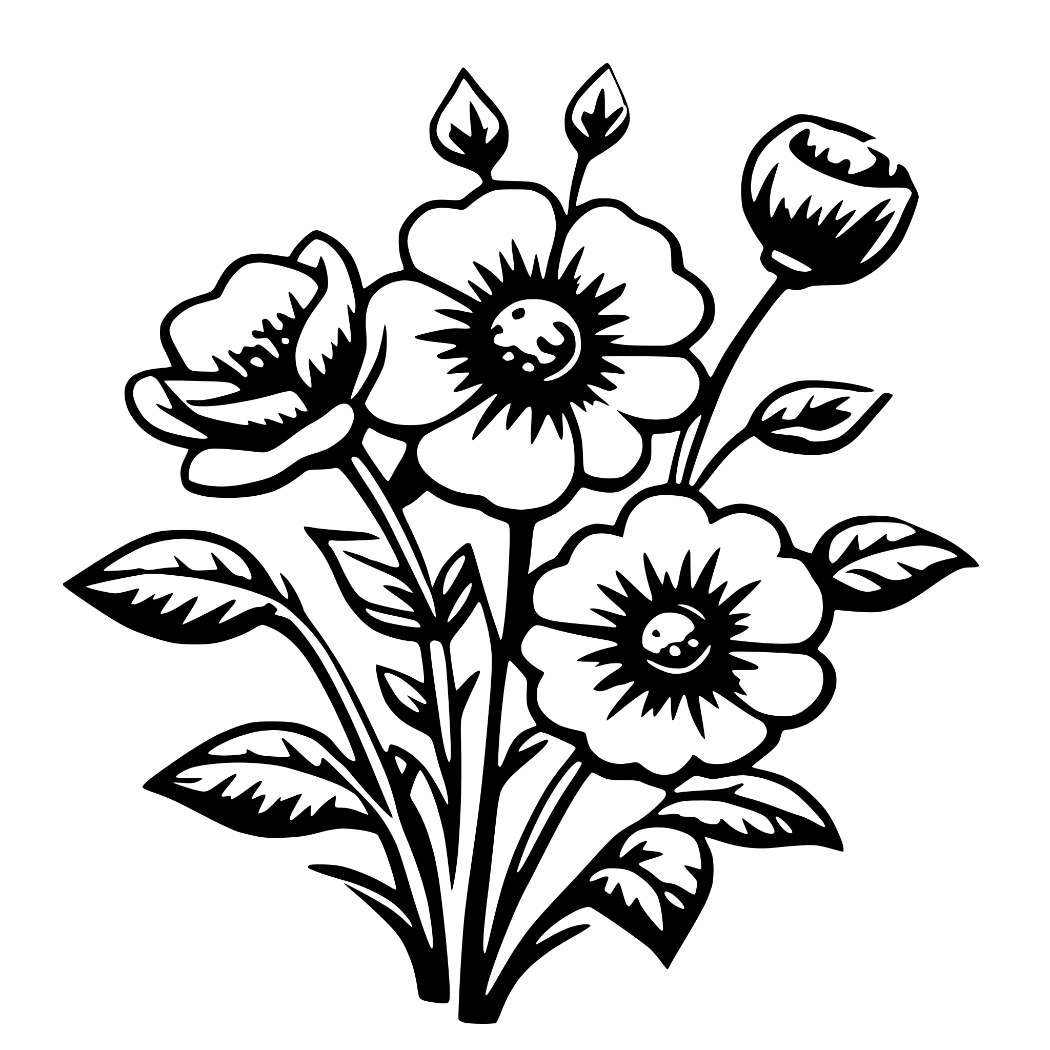 AI-generated SVG of 'Flowers'