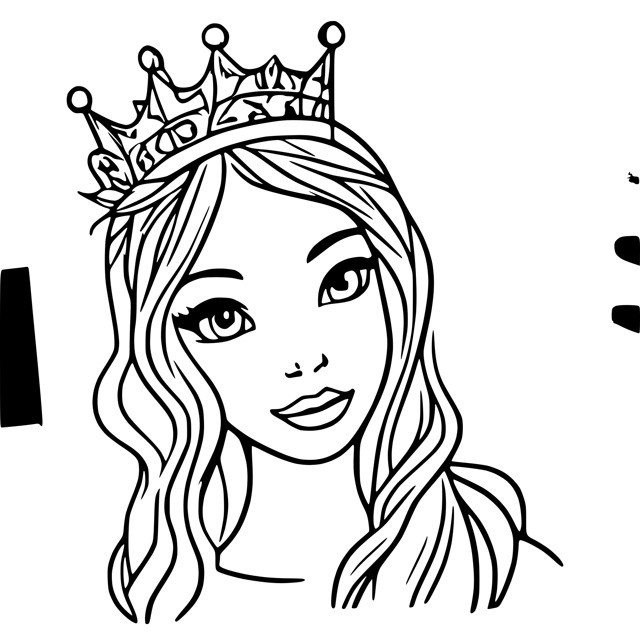 AI-generated SVG of a unicorn and princess