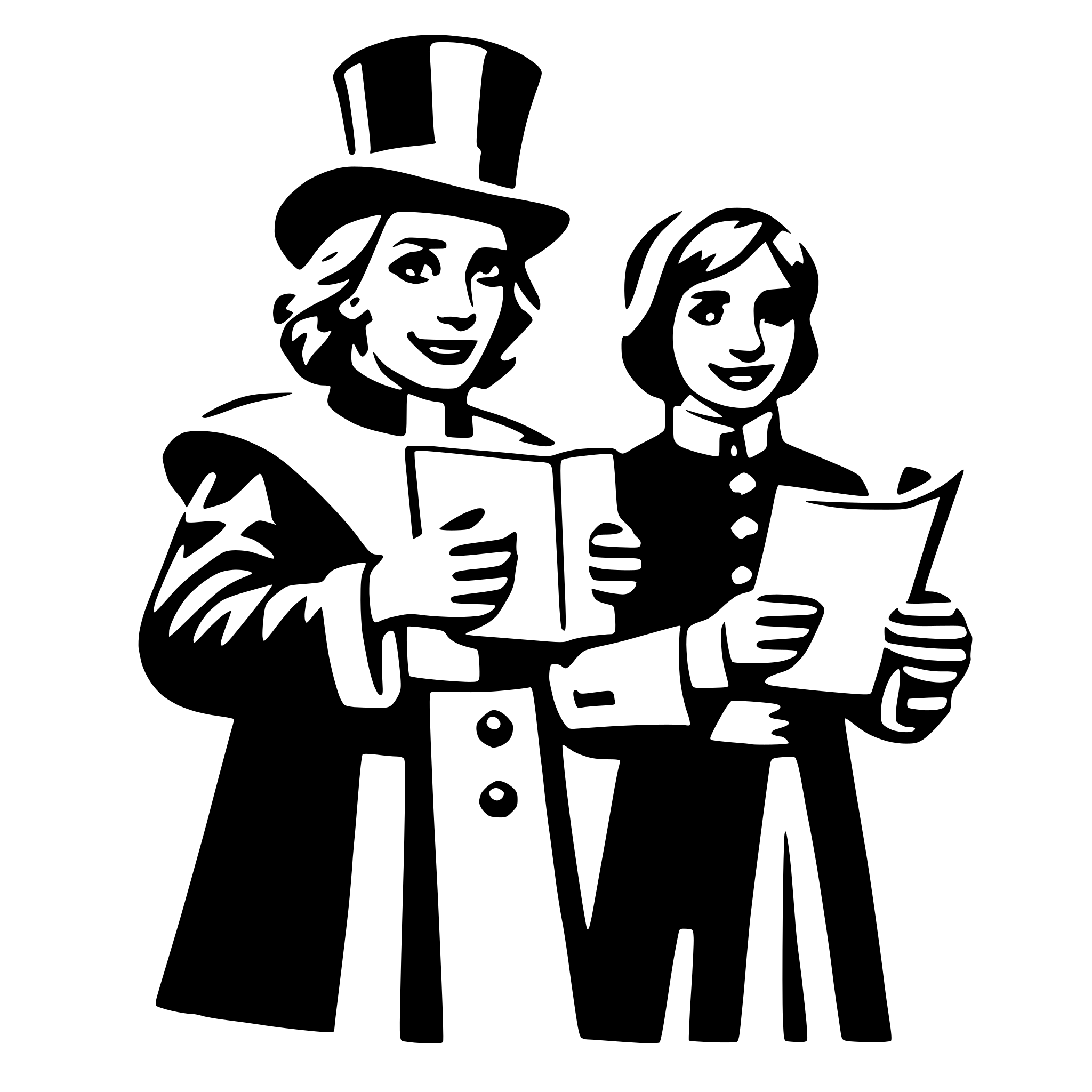 AI-generated SVG of 'christmas carolers'