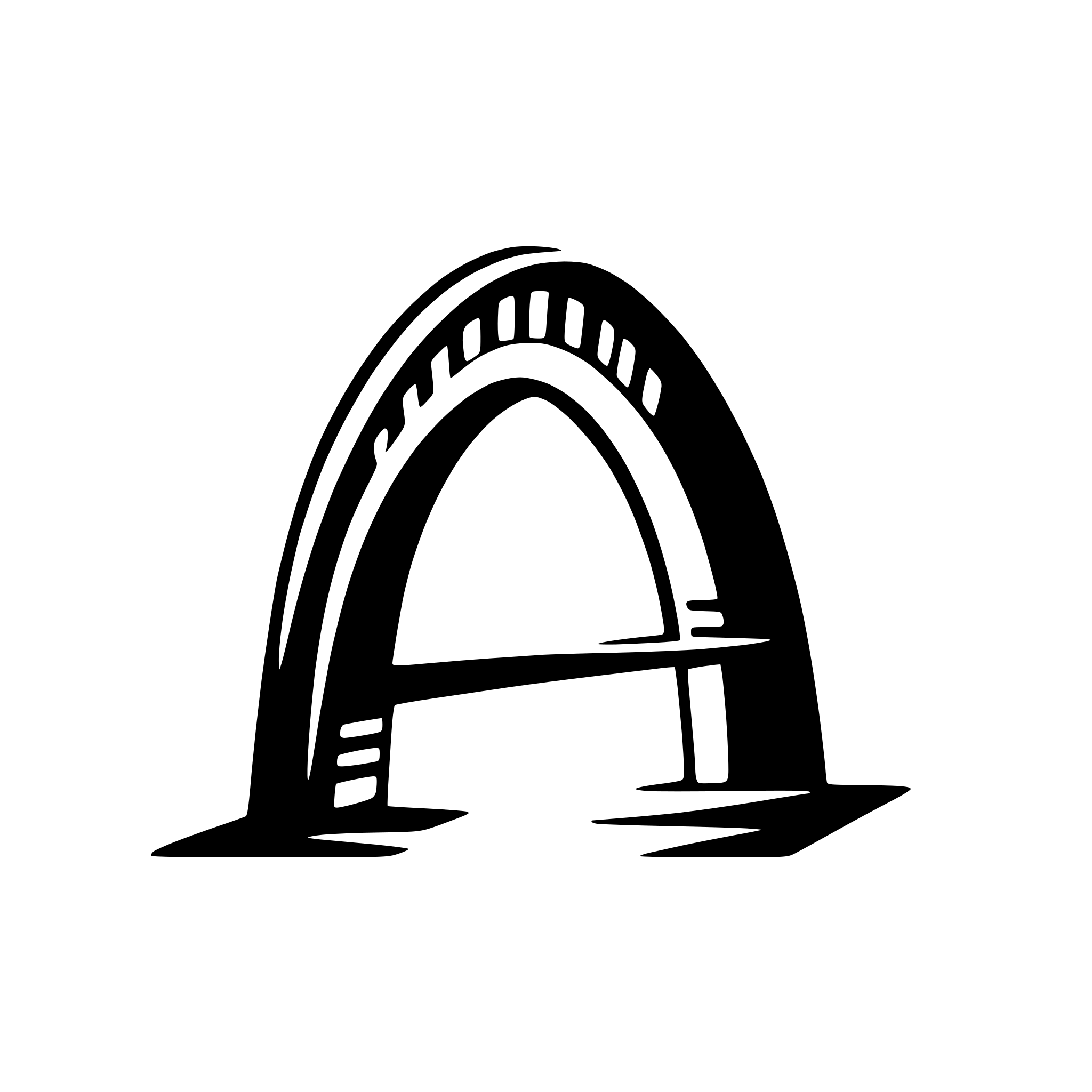AI-generated SVG of a abstract bridge with arch design