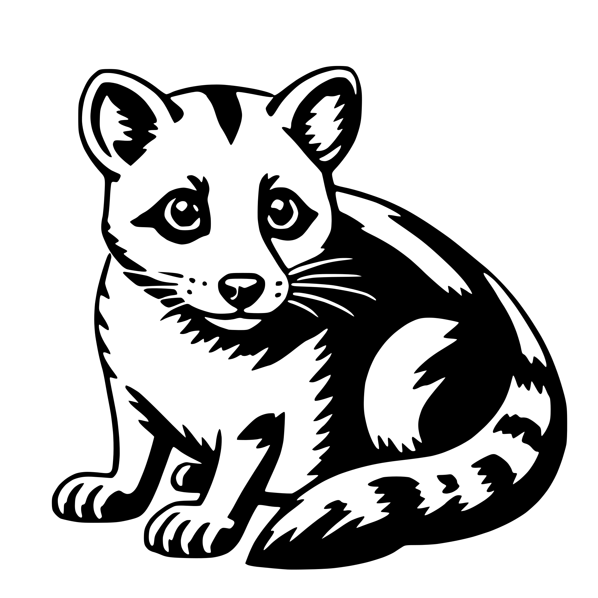 AI-generated SVG of a civet