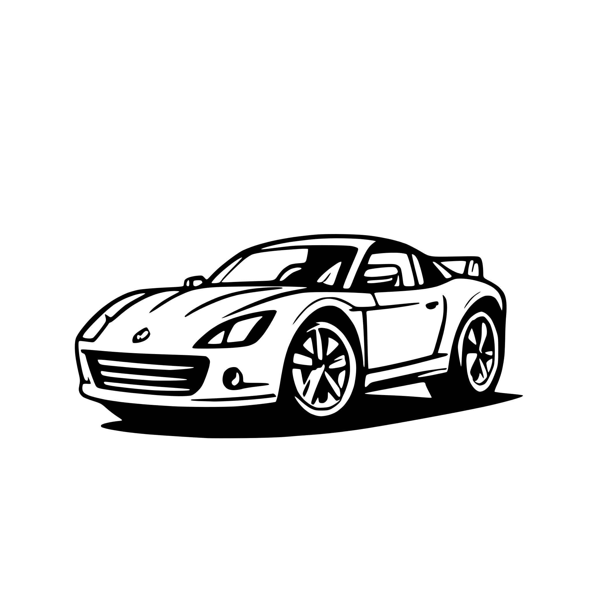 AI-generated SVG of 'Sideview of a sports car'