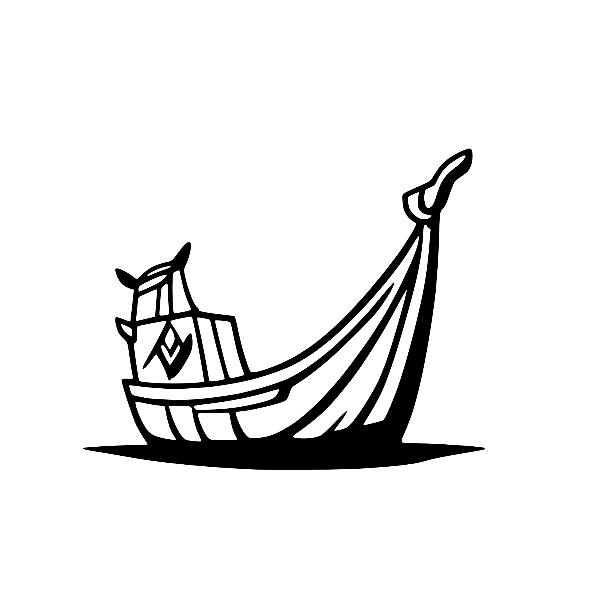 AI-generated SVG of 'viking boat combined with bull'