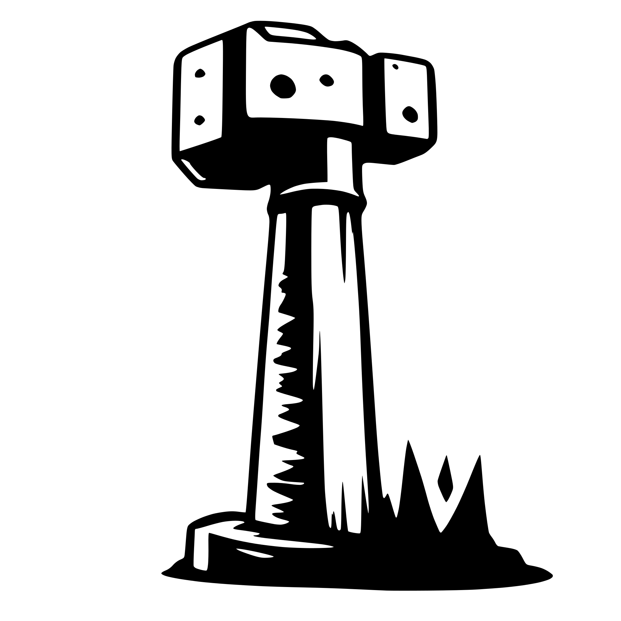 AI-generated SVG of a a 2d sledgehammer side view