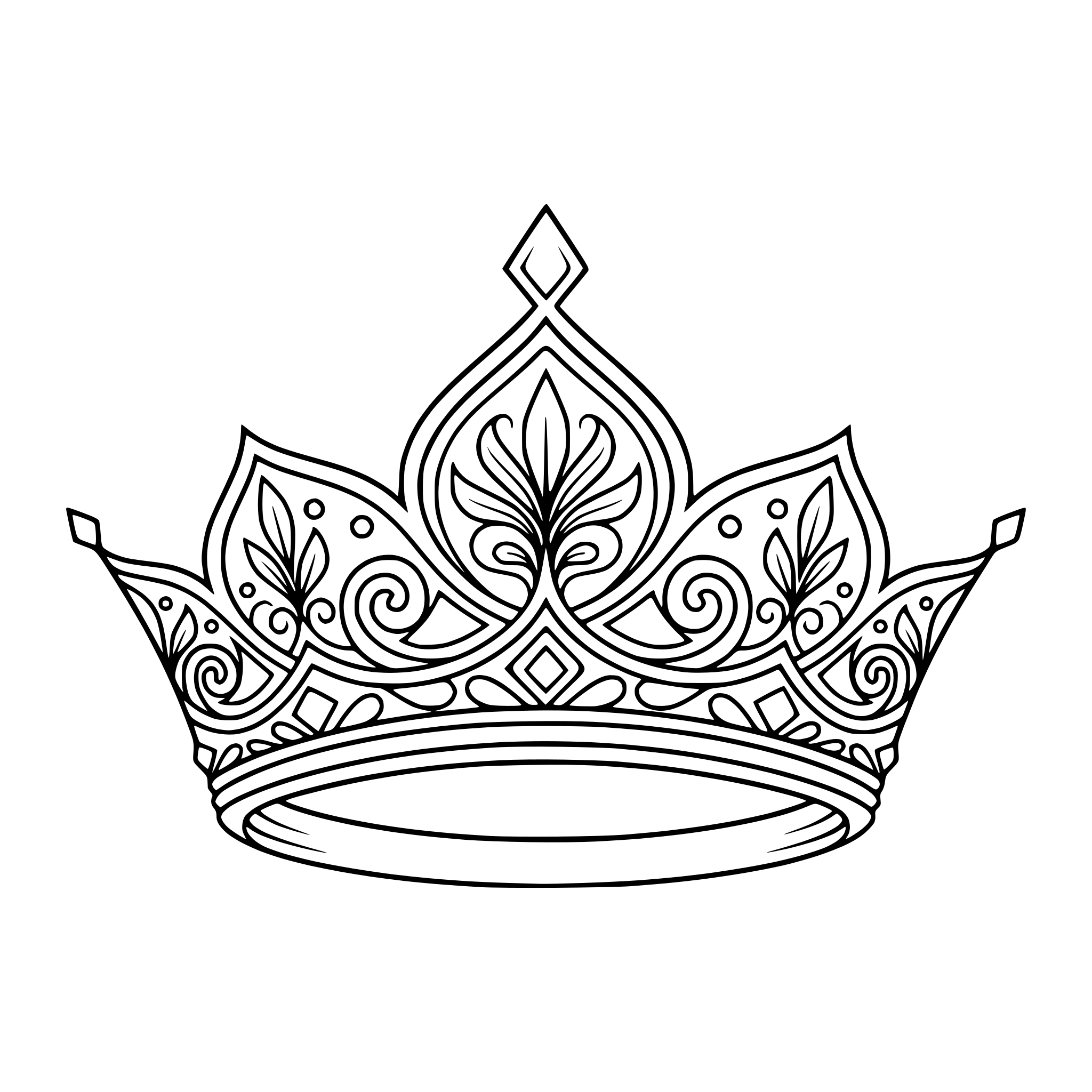 AI-generated SVG of a diadem